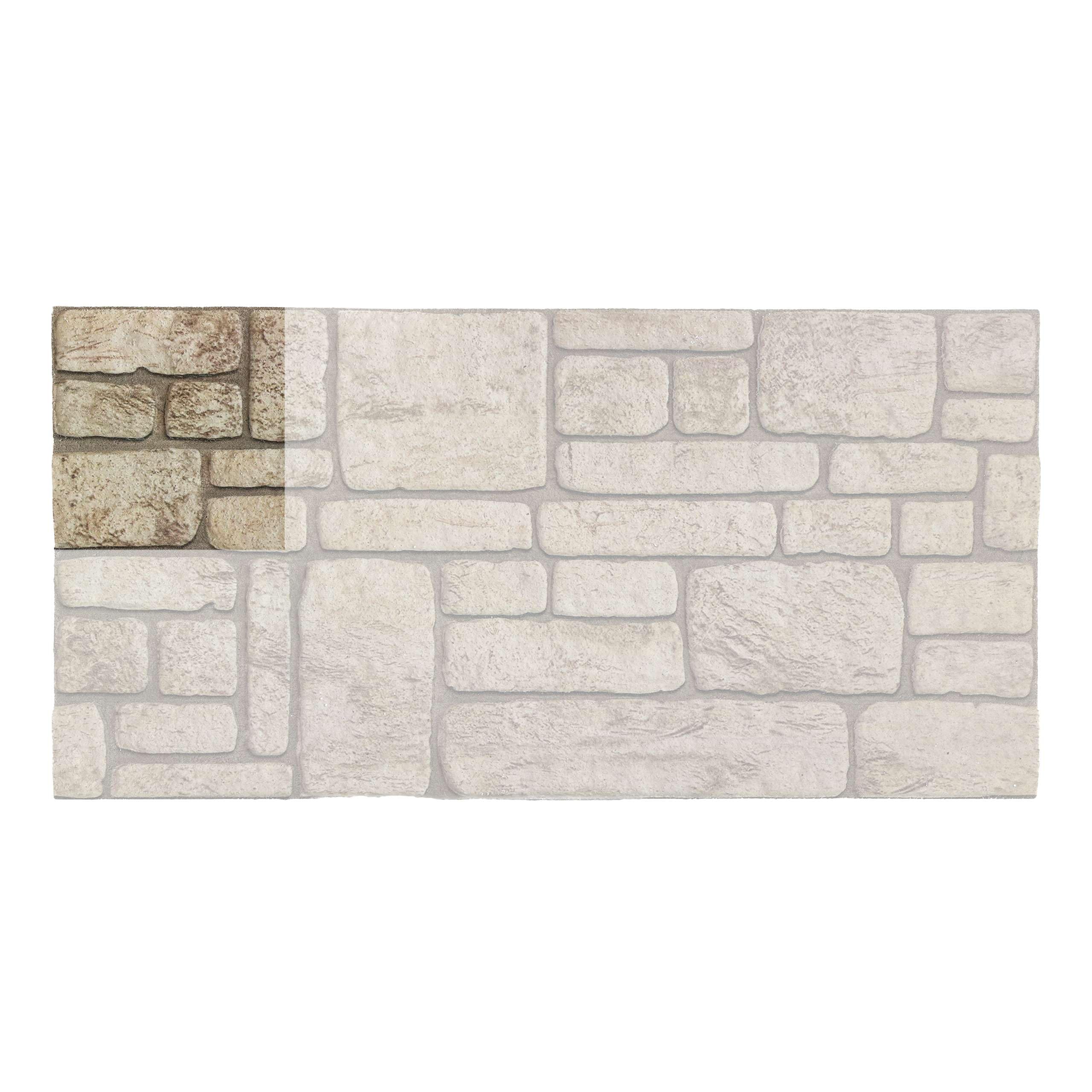 IZODEKOR 3D Brick Effect Wall Panels - Cladding, Stone Look, Styrofoam Panels for Living Room, Kitchen, Bathroom, Balcony, Bedroom, Back of Counter, and Teras | Ancient Traces (10" x 10" Sample)
