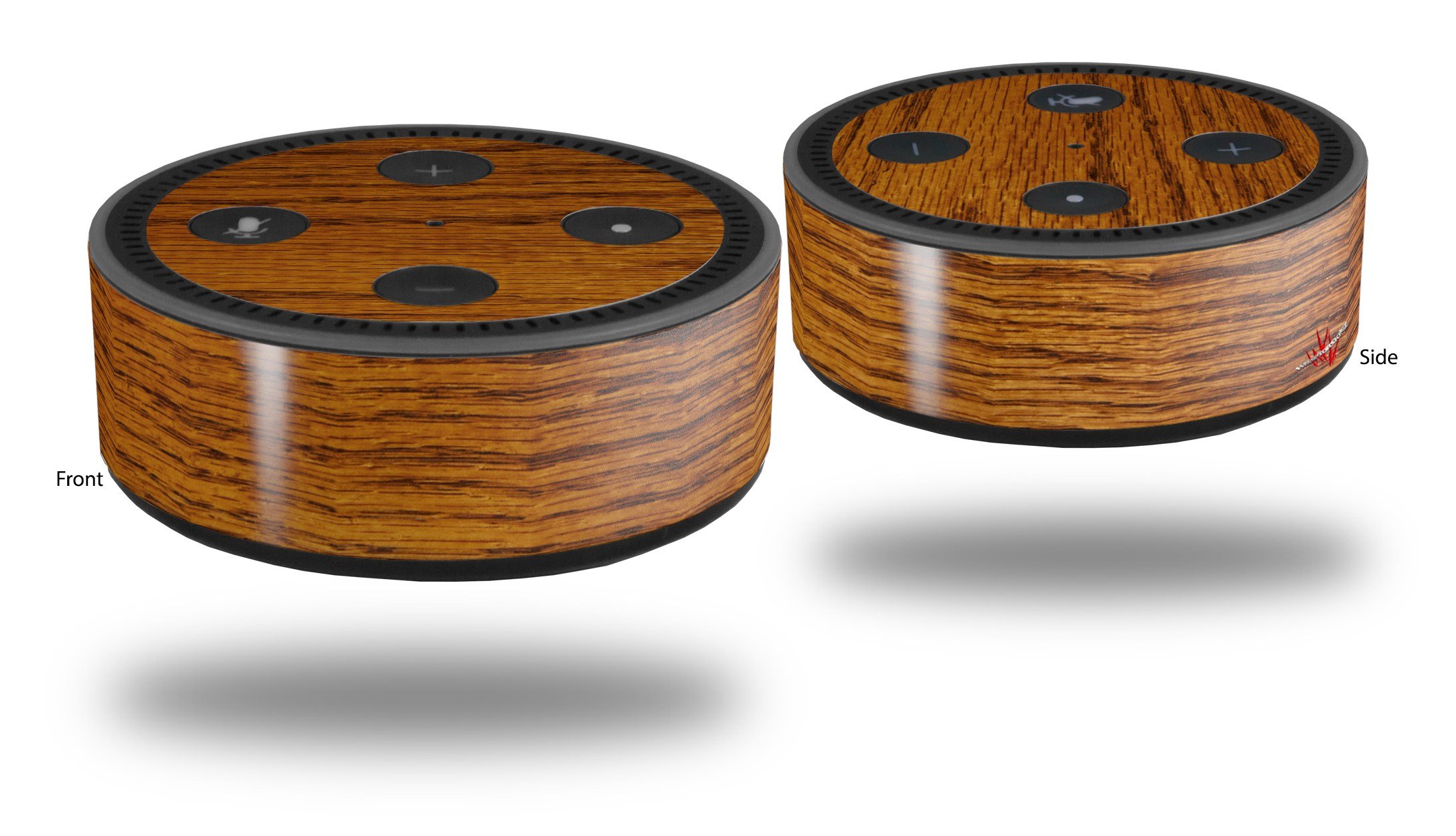Skin Wrap Decal Set 2 Pack for Amazon Echo Dot 2 - Wood Grain - Oak 01 (2nd Generation ONLY - Echo NOT Included)