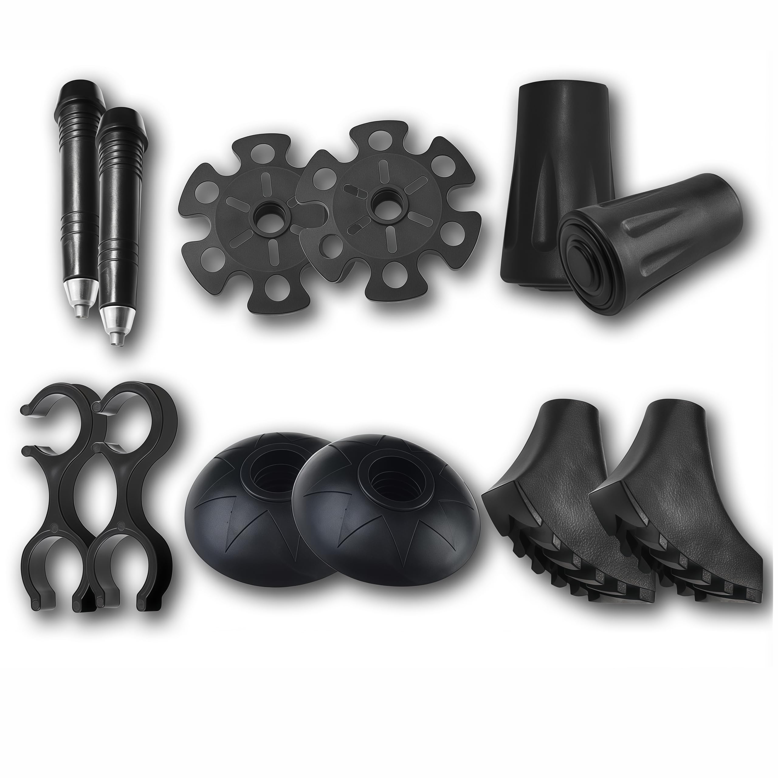 12 piezas de repuesto para bastones de senderismo y senderismo y puntas de caña de goma, bastones de senderismo, accesorios para l