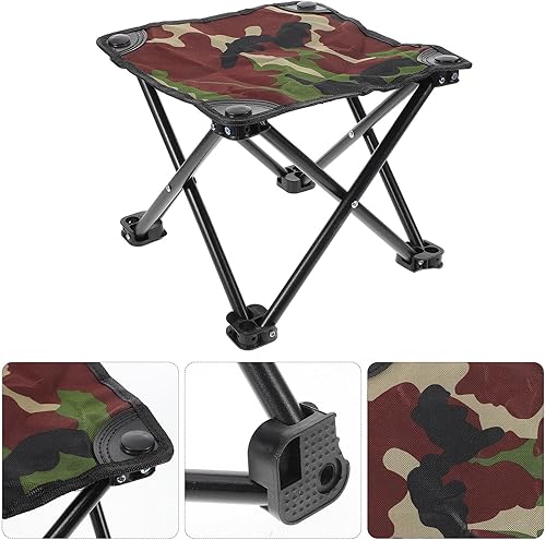 Miniatura 6 de Portable Folding Camping Stool Frame Lightweight Outdoor Seat for Fishing Hiking Gardening Picnic and Beach Compact Foldable Design for Easy Carry