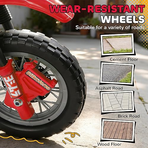 Miniatura 5 de Aosom 6V Kids Motorcycle, Electric Motorcycle with Dirt Bike Style, Street Bike Design Battery Powered Ride On Toy with Training Wheels, Headlight,