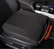 kingphenix Car Seat Cushion – Memory Foam Pad for Driving Comfort – Boosts Height and Relieves Coccyx & Lower Back Pain – Car, Truck, Office Chair (Black)