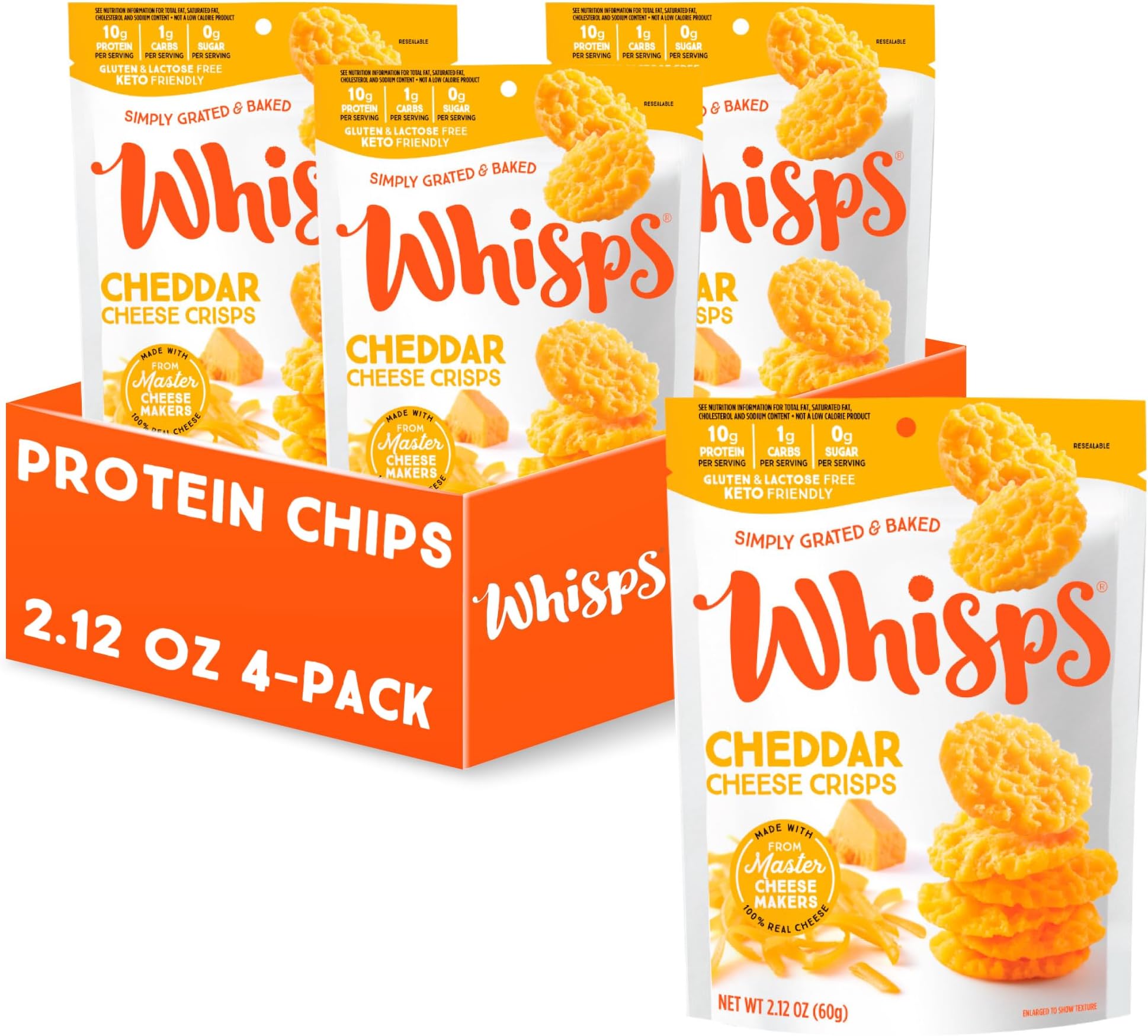 Cello Whisps Pure Parmesan Cheese Crisps, 2.12 Oz Grocery