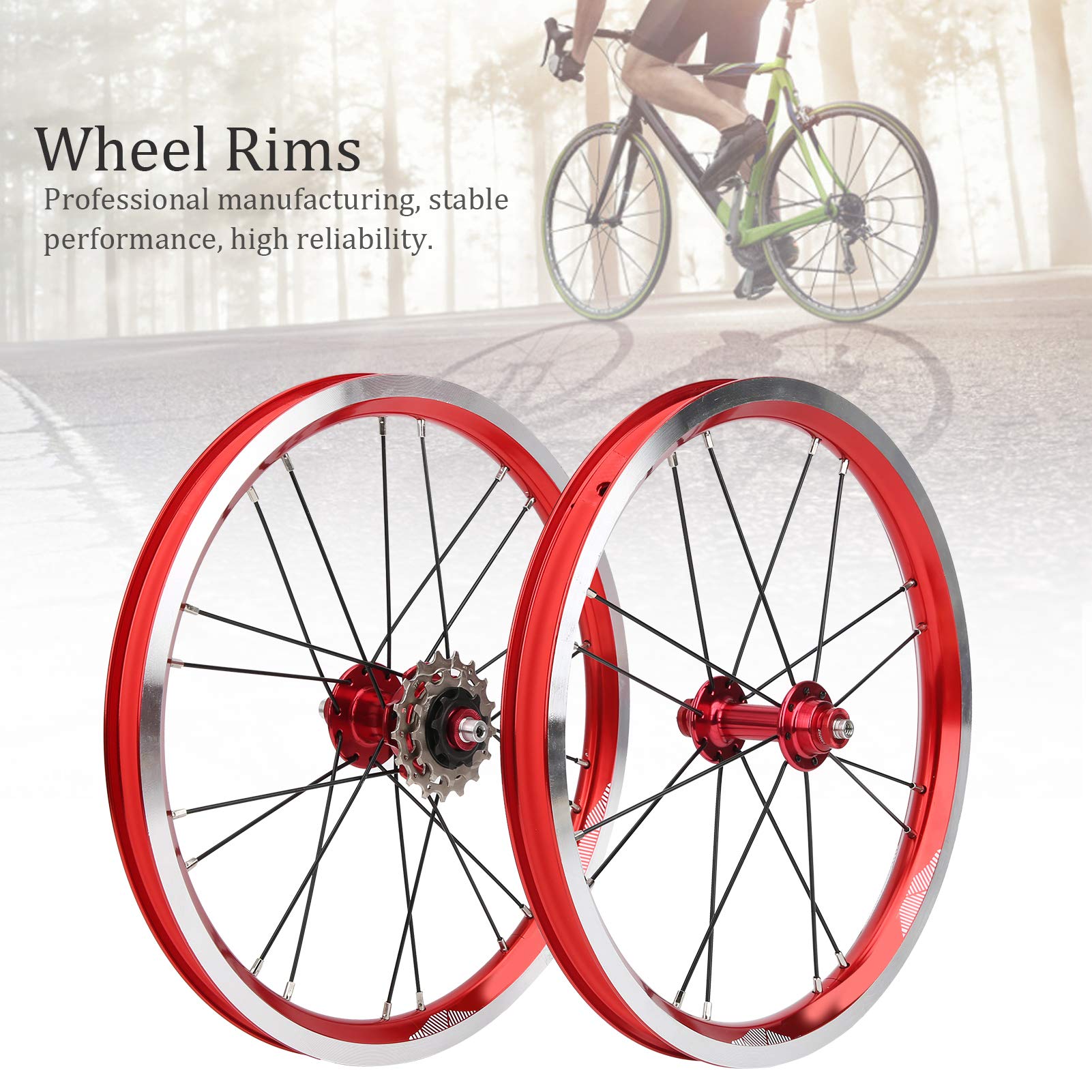 Amazon | サイクリングホイール、16インチ折りたたみ自転車