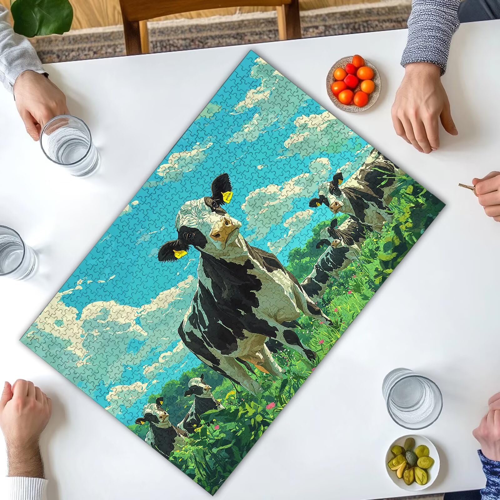 Puzzle 1500 Piezas, Puzzle Vaca con Caja para Adultos, DIY Animal Rompecabezas Madera para Adultos, 1500 Piezas Rompecabezas Desafiante, para Decoracion Hogar, Regalo Mujer, Regalo Hombres, -2046