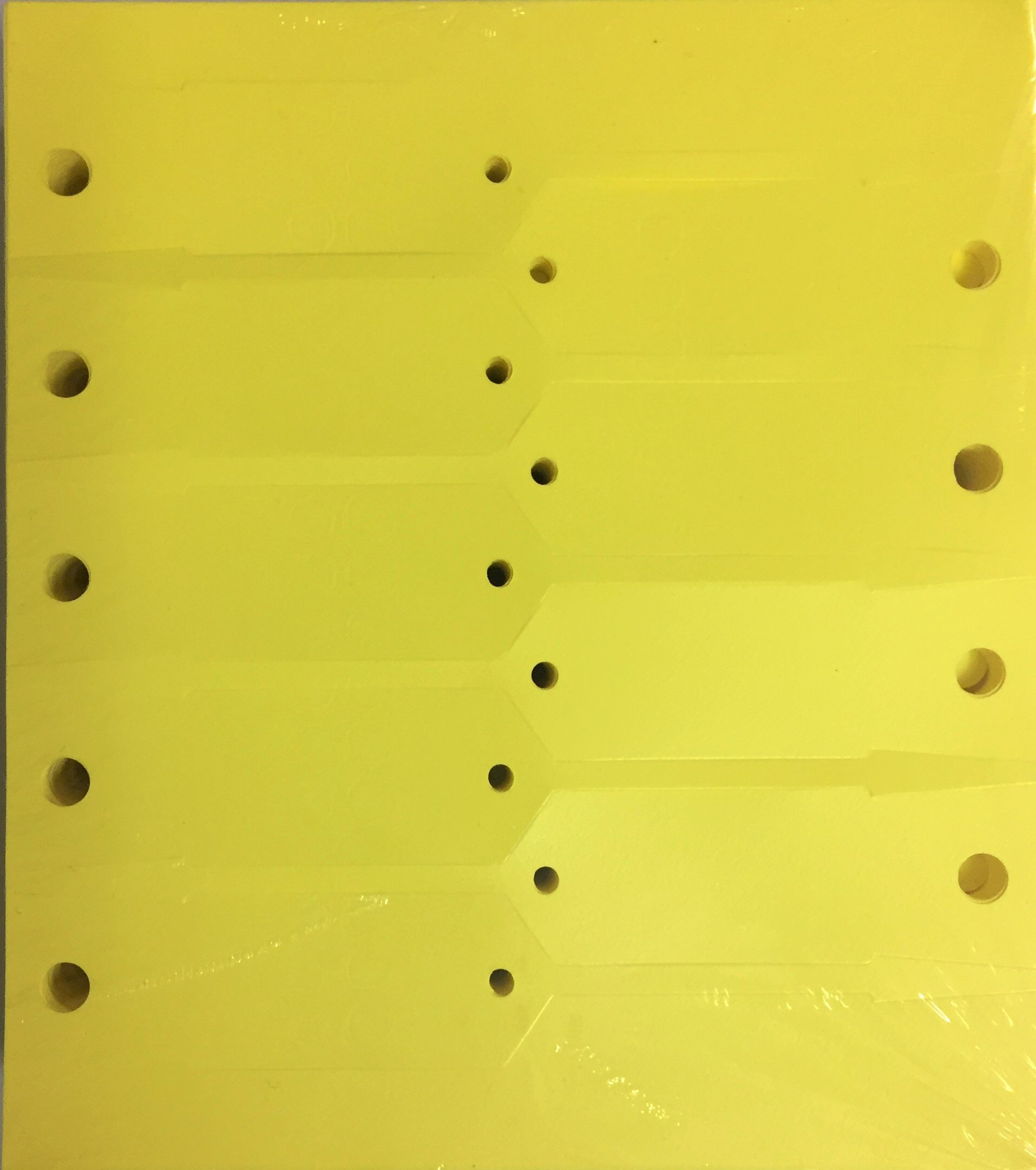 Key Tag Blank Yellow Vinyl Self Locking Arrow - 1,000 Qty (A41)