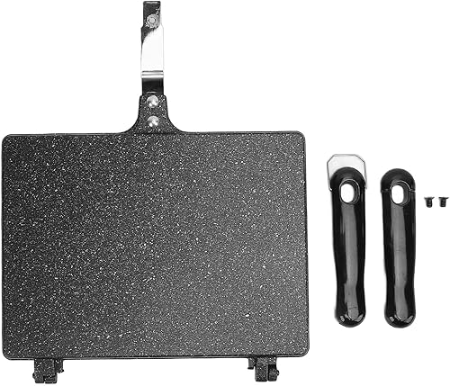 Miniatura 6 de WALFRONT Stovetop Toasted Sandwiches Maker, Non Stick Grilled Panini Maker, Aluminum Alloy for Waffles, Breakfast, for Home Kitchen and Camping