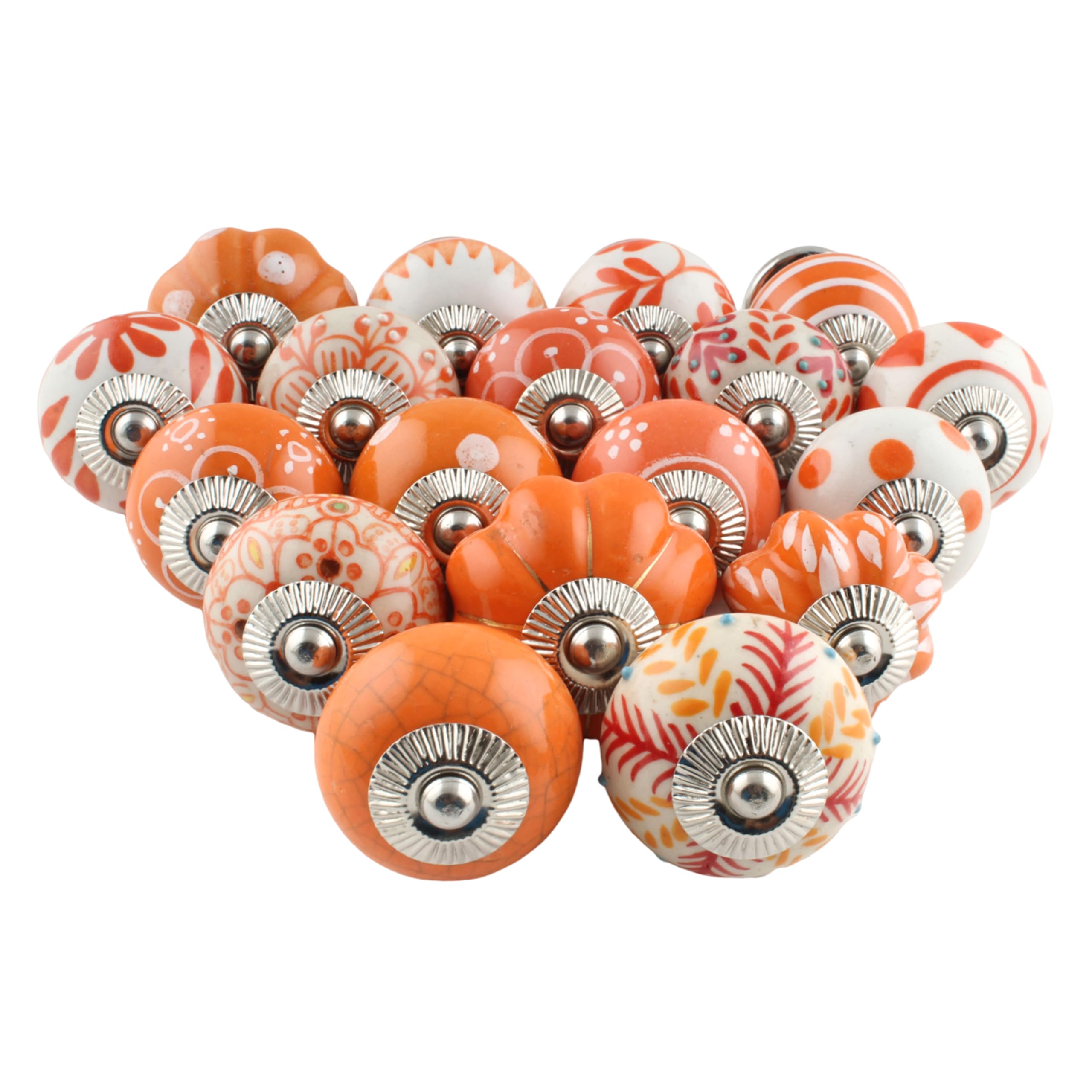 orange dresser knobs Nebulian Filigree Orange Ceramic Cabinet Drawer Knob Spruce and Pop