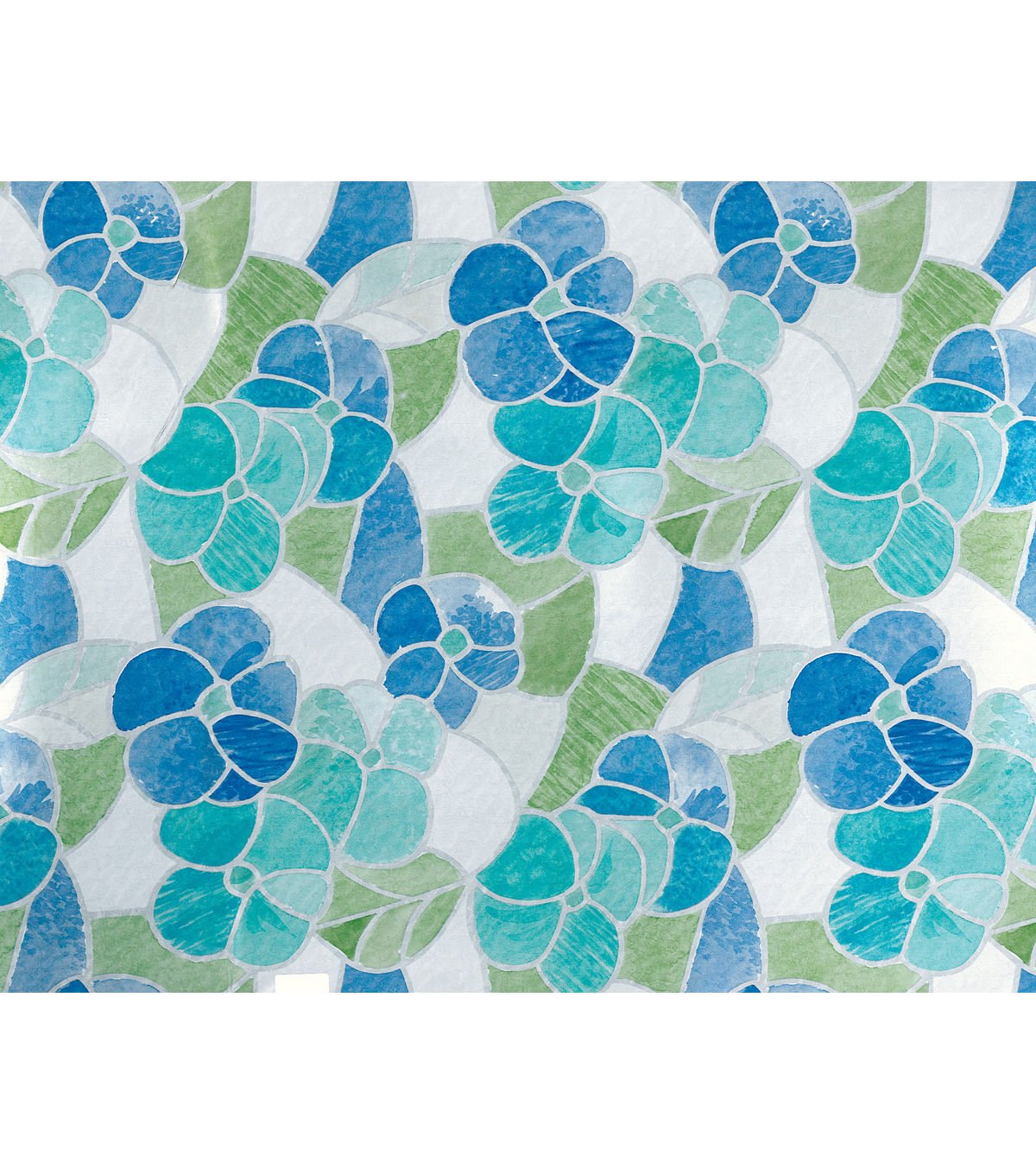 Blue Green Stained Glass Window Film