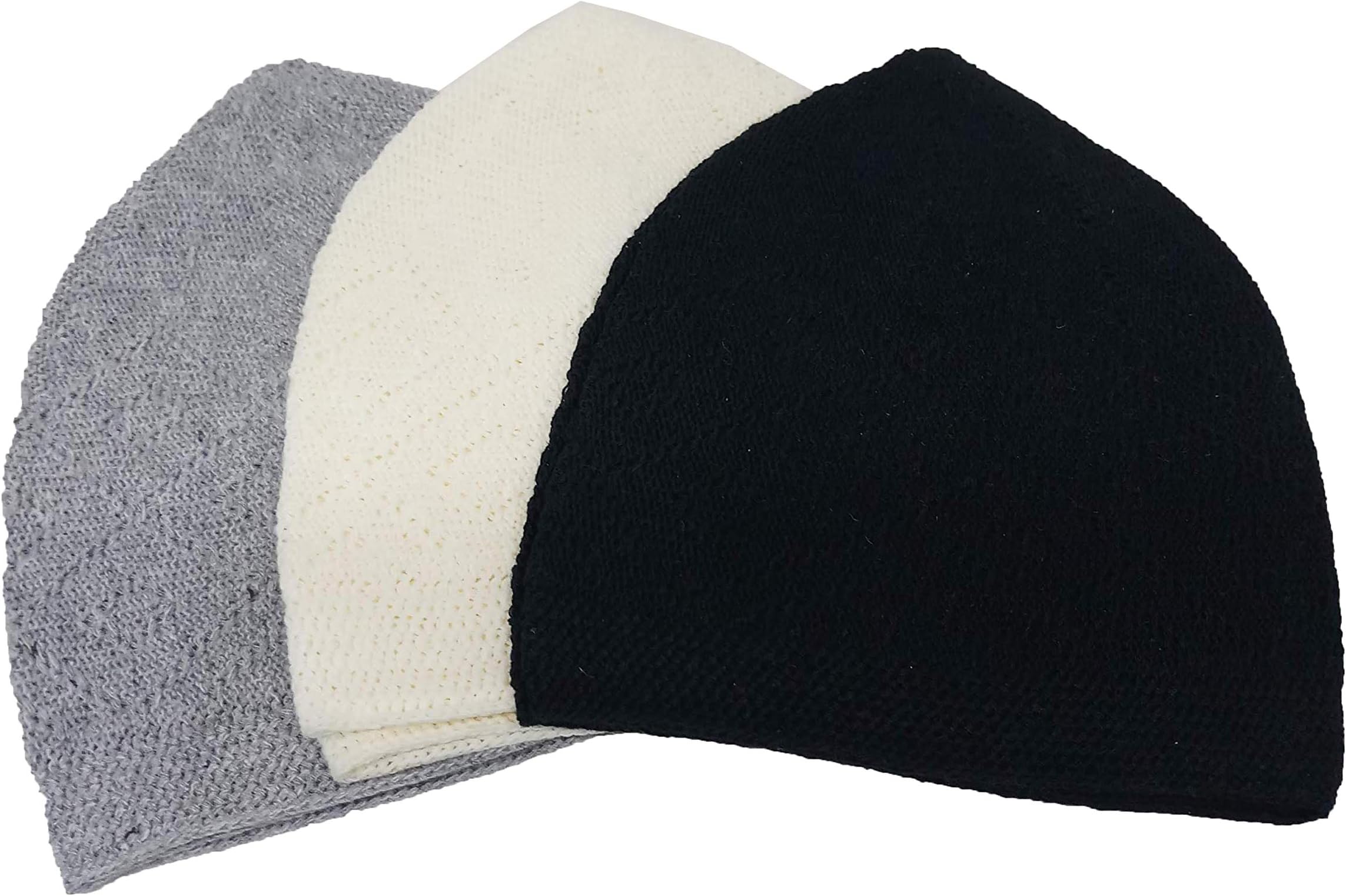 JILANI HANDICRAFT Islamic Muslim Knitting Kufi Topi Prayer Hat Crochet Taqiyah Takke Skull Cap cufi hat Omani Kufi namaz topi for Men (W)