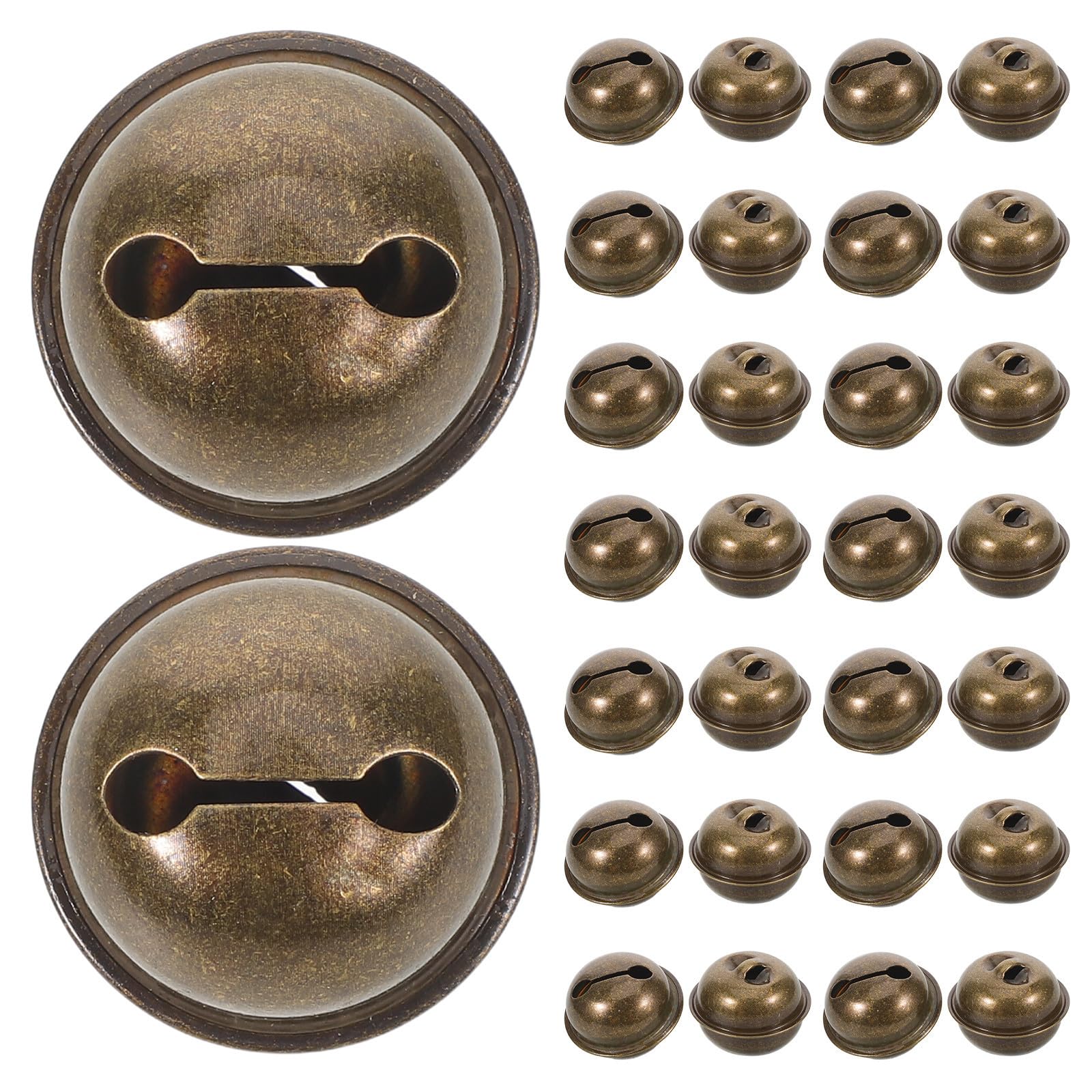 Beaupretty 150 Piezas Cascabel Vintage de Hierro Dorado para Navidad, Bodas