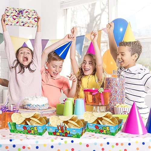 Miniatura 4 de Super Brothers - Decoraciones de aperitivos de cumpleaños, 24 unidades, videojuegos, suministros de fiesta temática de cumpleaños para niños,