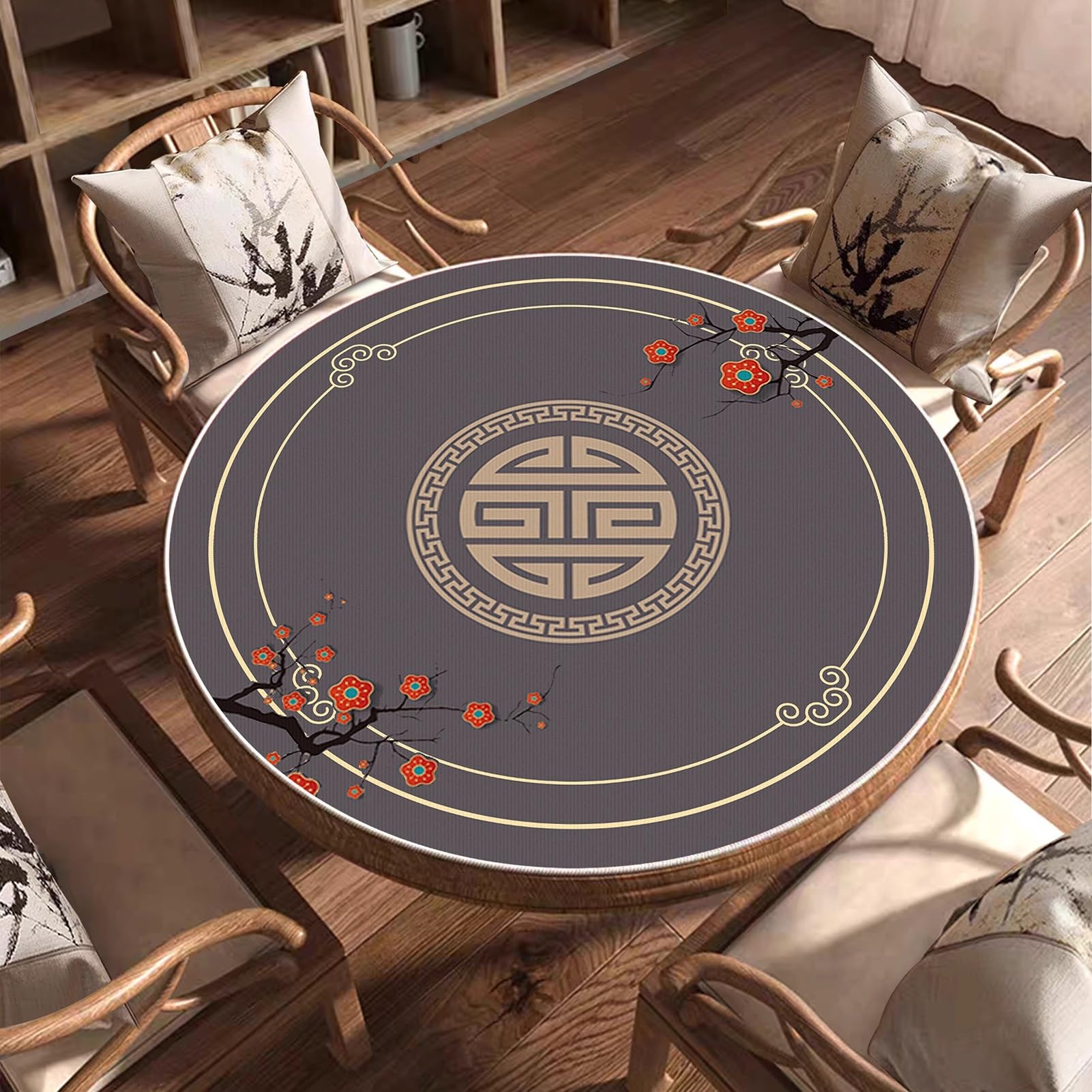 Alfombrilla de póquer, Silencio y reducción de Ruido con Respaldo Goma, tapete Juego Grande for Juegos póquer, Cartas, Tablero Azulejos(Gray,85cm/33.46in)