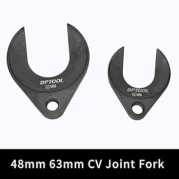 KIMISS 63mm/2.48in CV Joint Puller, CV Axle Removal Tool Carbon Steel Wheel Drive Axle Pulley CV Joint Slide Hammer Adapter For 5/8in X 18 Thread Hammer (Black