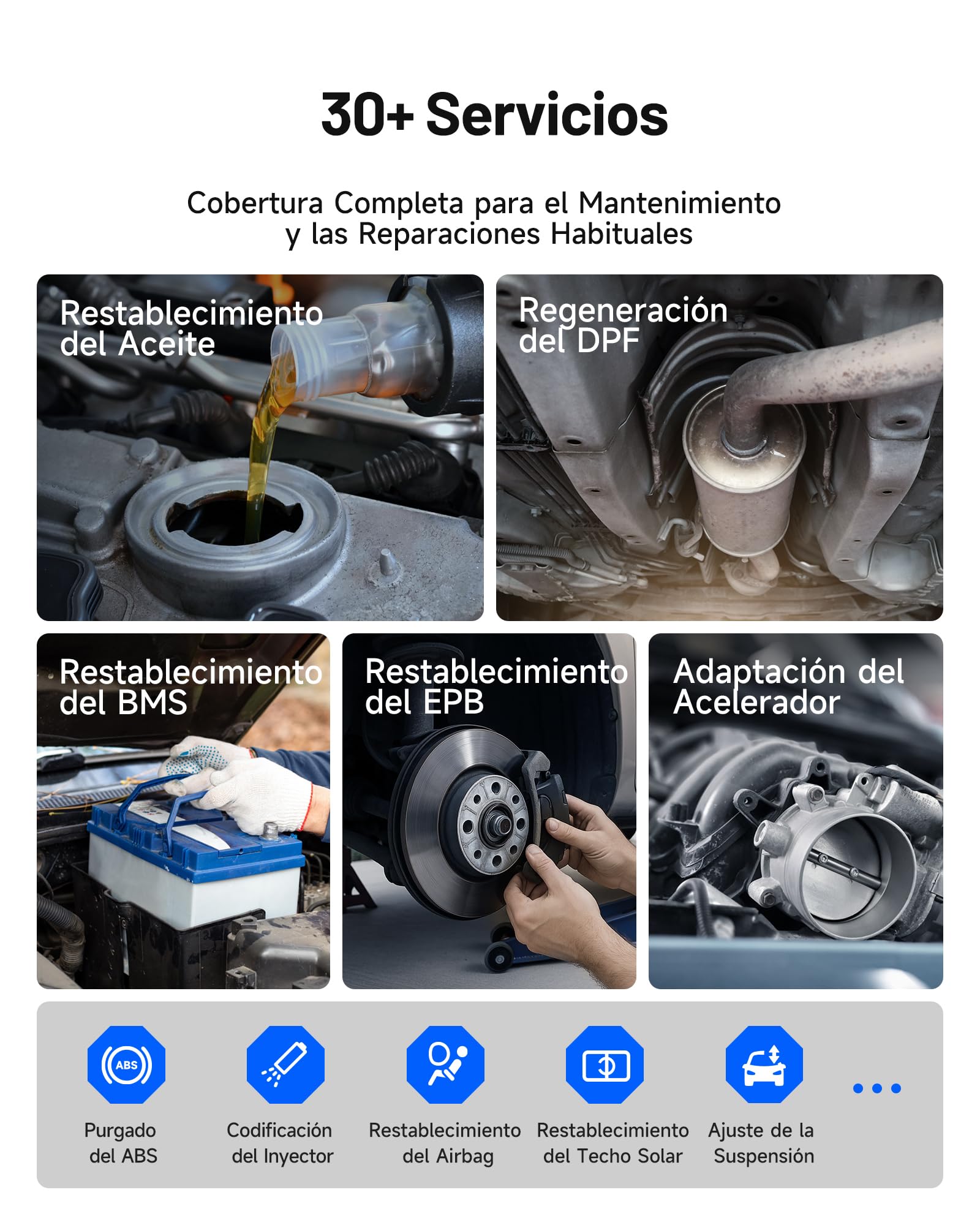TOPDON TopScan Master Escáner OBD2 Bluetooth, Herramienta de Diagnóstico Bidireccional, Diagnosis Coche Multimarca, 30+ Servicios, Can-FD y DoIP, FCA/Nissan/Renault SGW Compatibilidad con AI