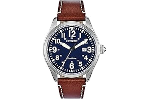 Citizen Men's Eco-Drive Garrison Leather Strap Field Watch