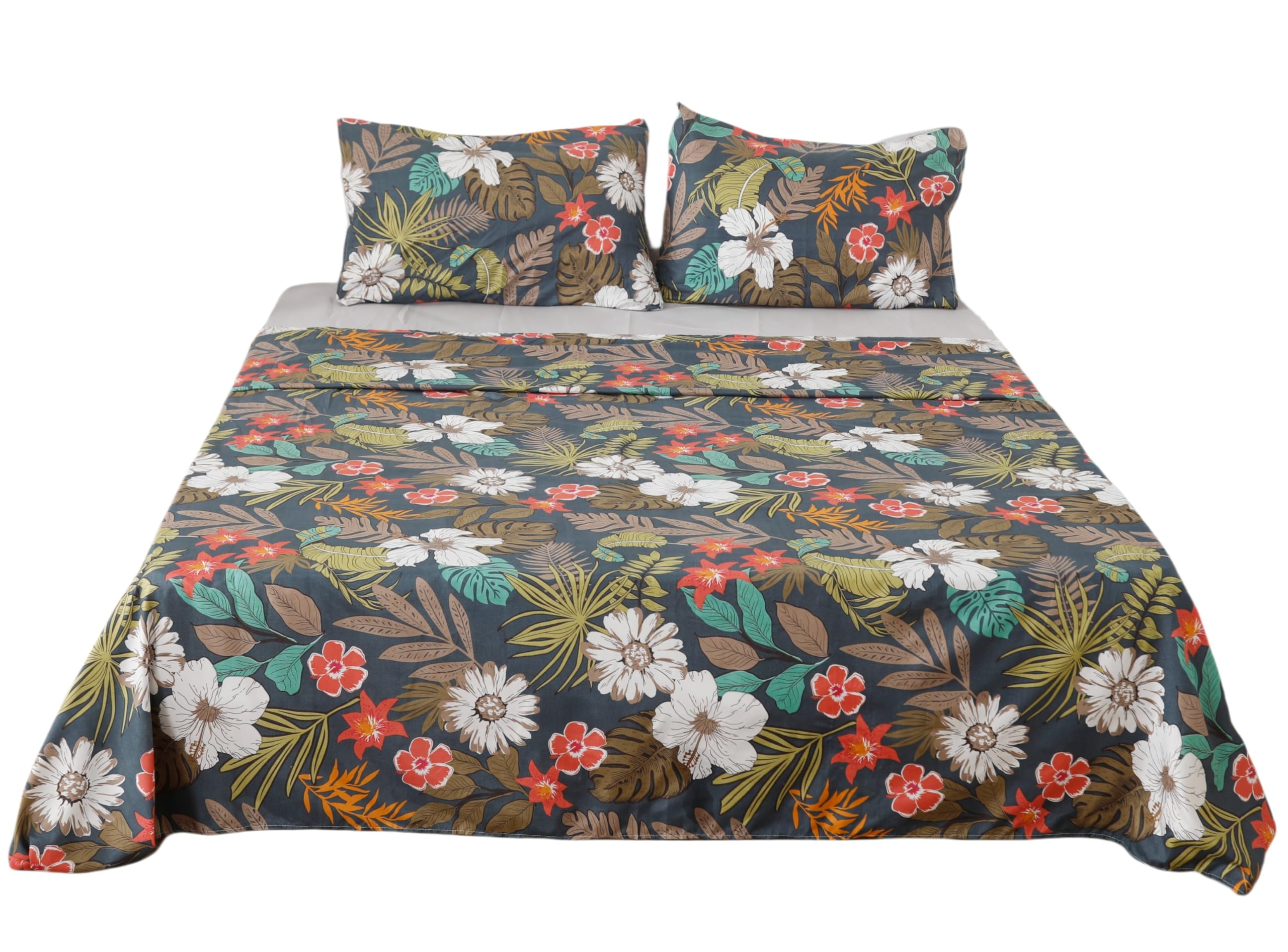 BOD HOME, Juego de Sábanas 4 Piezas, Cama Matrimonial, Sábana Bajera Ajustable Cama 140/150/160 - Encimera y 2 Fundas Almohada 50x70cm, Poliéster, Suavidad