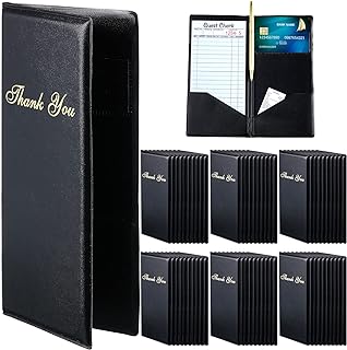 Amyhill 60 Pcs Check Presenters for Restaurants, Guest Bill Card Holders Restaurant Check Presenters Restaurant Tip Holders for Servers Waitress Waiter(Black)