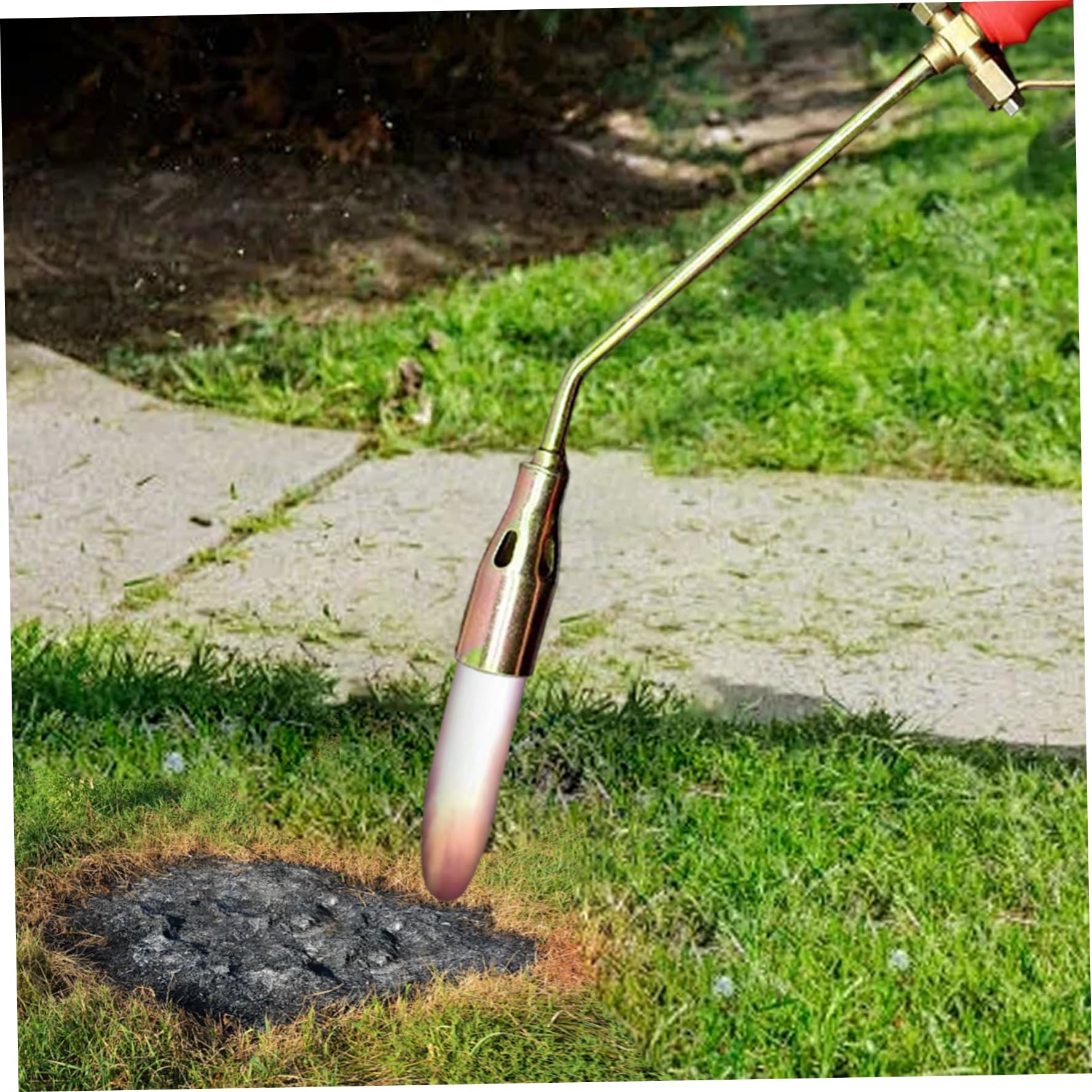 Torcia per erbacce, bruciatore per erbacce a doppio interruttore con impugnatura antiscivolo, torcia per con tubo da 47 pollici per diserbo, scioglimento della neve|.Torce