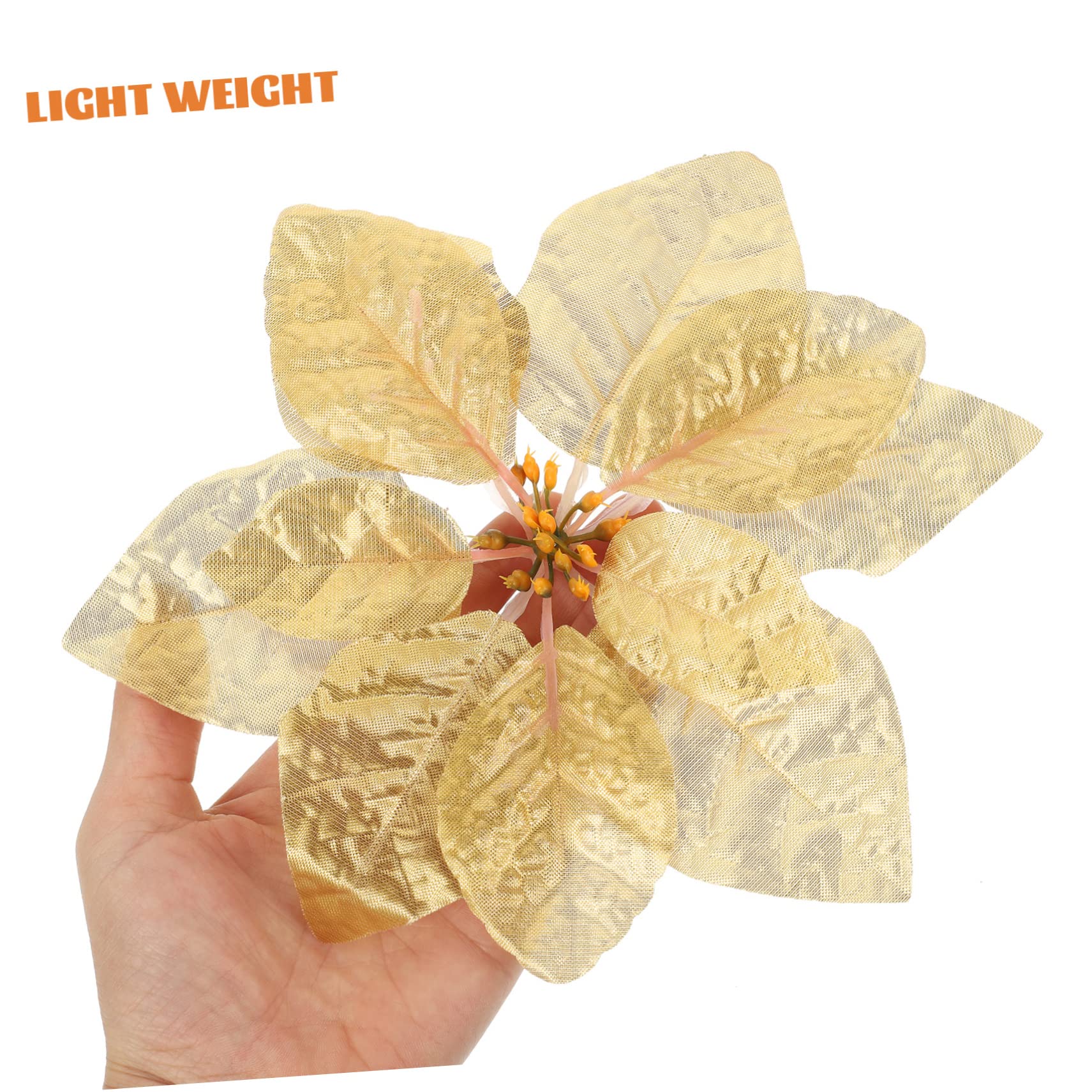 ifundom 84piezas Flores Artificiales De Poinsettia Falsas para Decoraciones Navideñas para Árboles Guirnaldas y Fiestas De Navidad