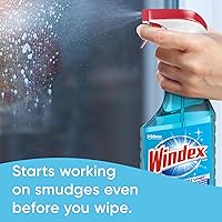 Vista 8 de Windex Recarga Limpiador de Vidrios y Ventanas Azul Original en Botellas + 1 Gatillo Pulverizador Reutilizable, Spray de Limpieza de Superficies