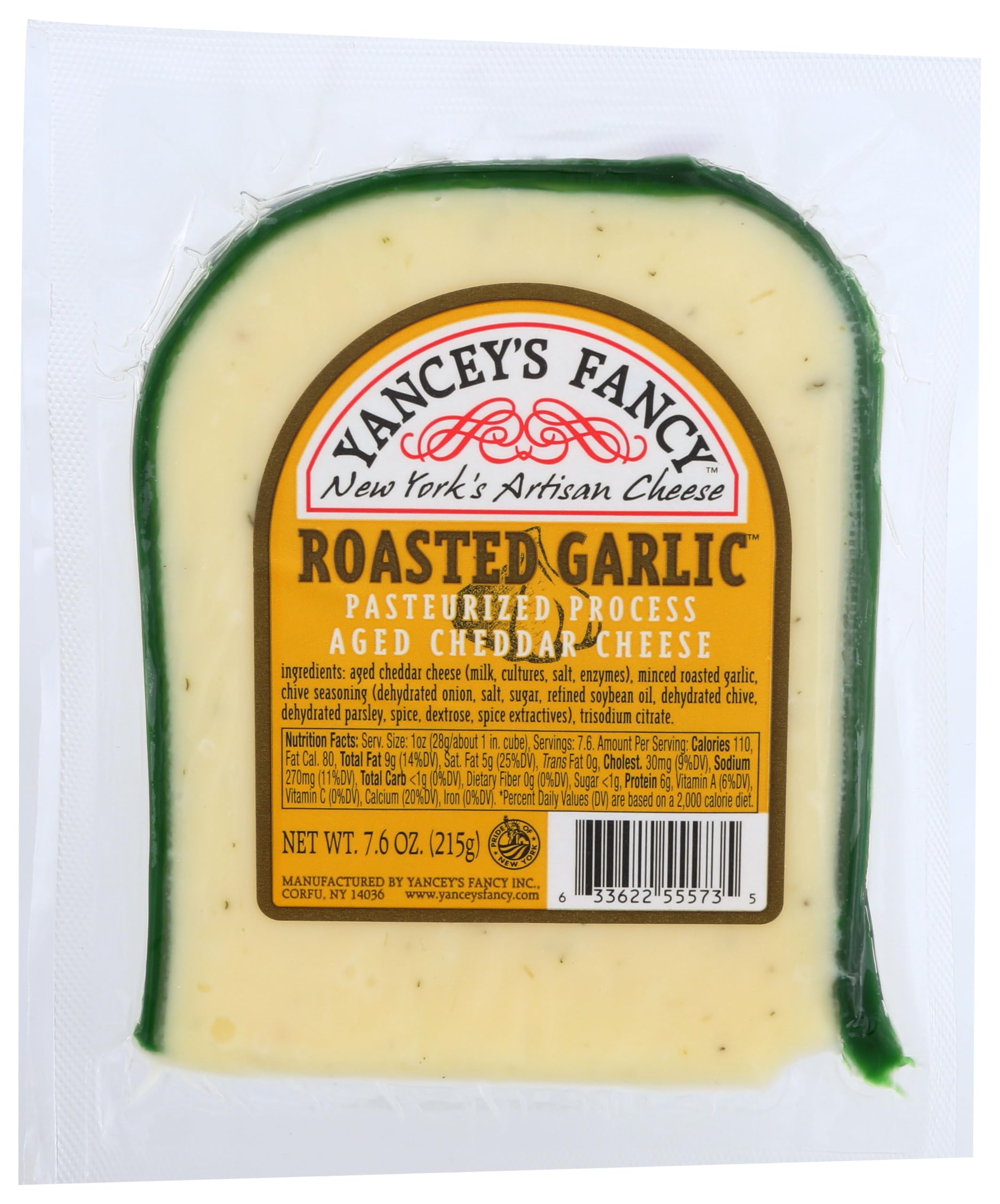 Yancey's Fancy Roasted Garlic New York Cheddar 7.6 oz