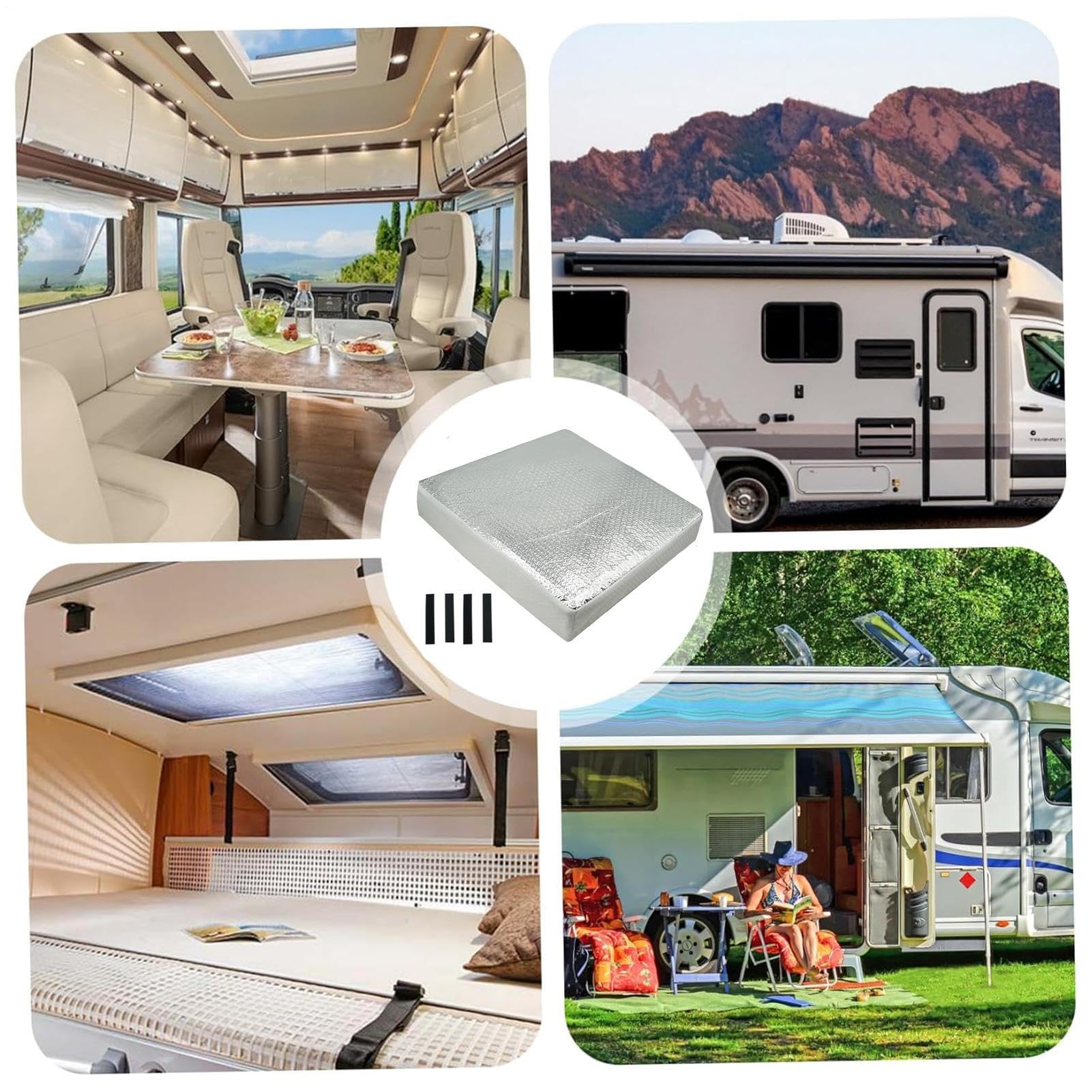 Générique Isolant Lanterneau RV | Pare-Soleil Réfléchissant Étanche | Accessoire Ventilation | Maison/Camping-Car