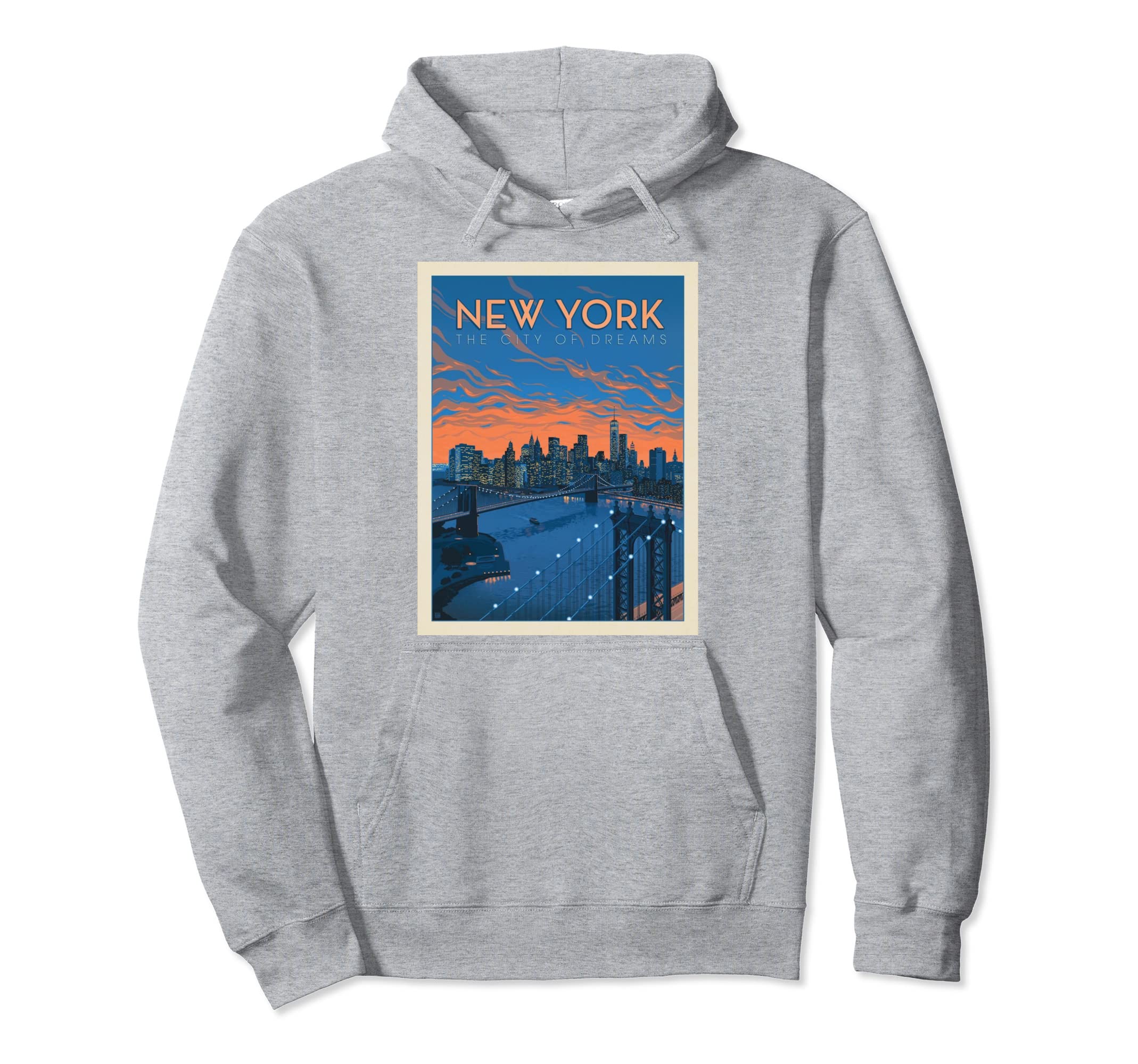 Vintage Travel Poster Retro - New York Pullover Hoodie