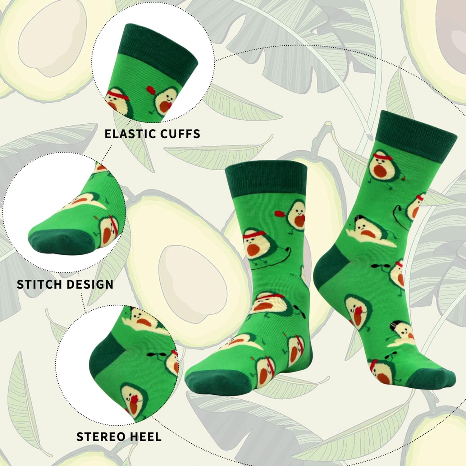 WeciBor 36 Pairs Funny Random Pattern Socks Colorful Cotton Crazy Socks for Unisex Bulk - Image 3