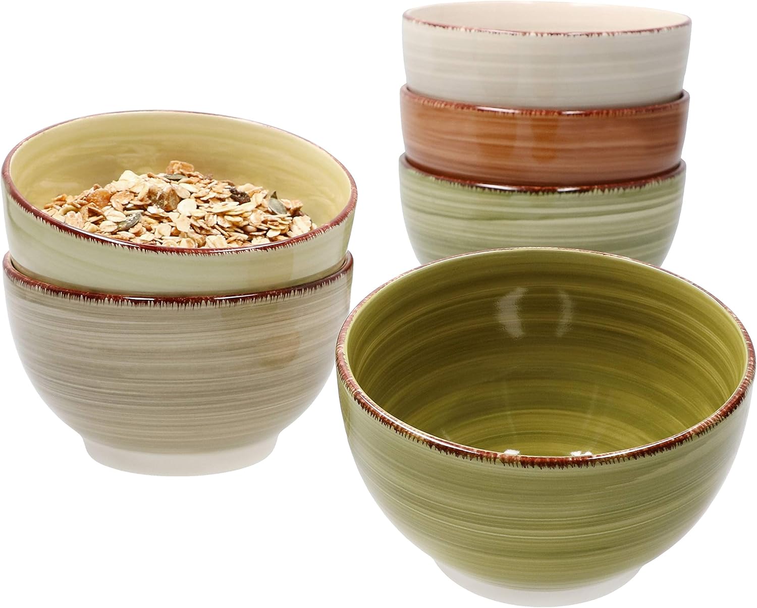 Kimmel 3er Set Schüsseln 750ml - Grüne Schalen Für Müsli, Suppe & Salat