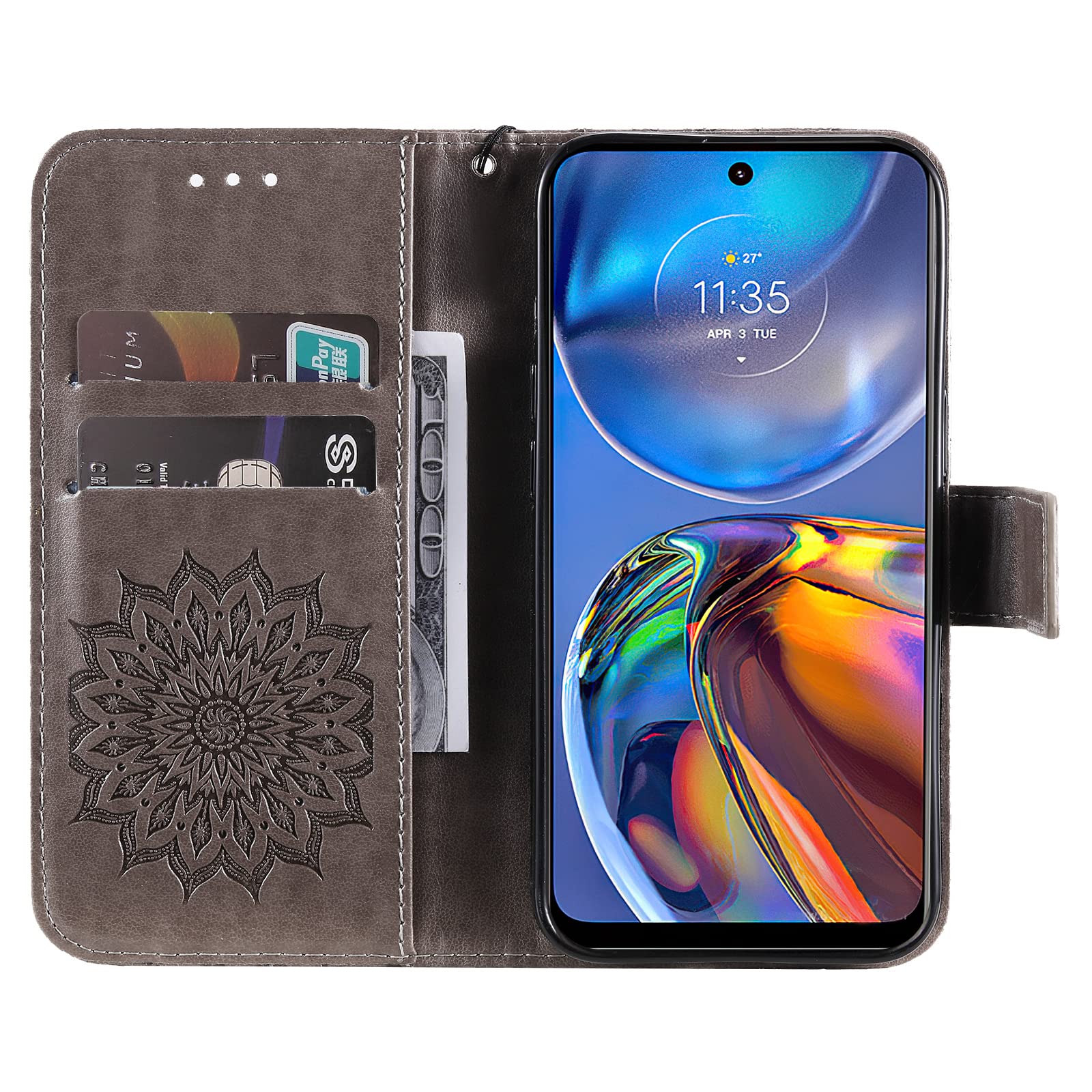 Cover compatibile con Motorola Moto E32S, Custodia con supporto di