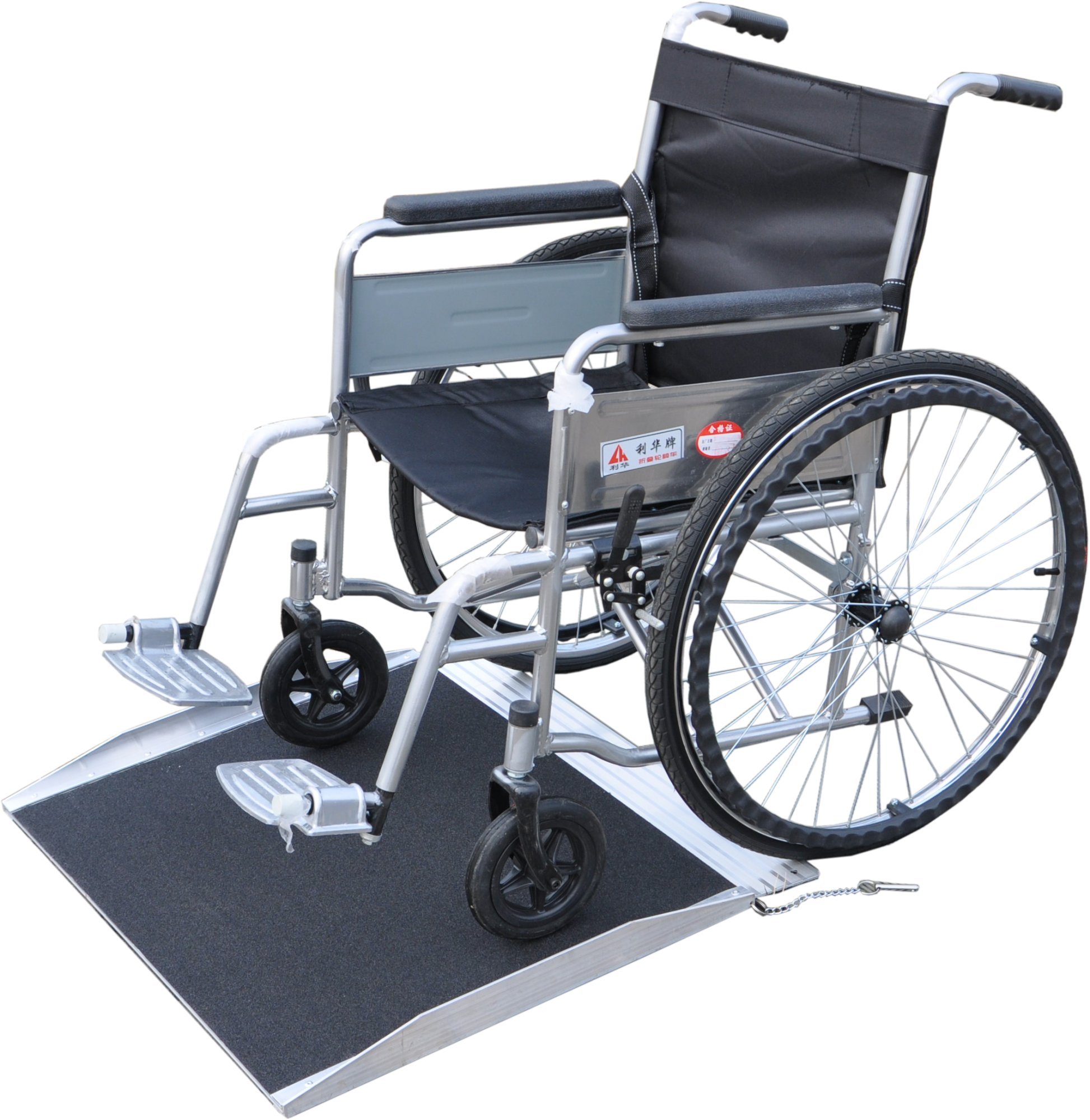 Aluminiowa rampa dla wózków inwalidzkich, rampa najazdowa do wózków inwalidzkich, 122 cm
