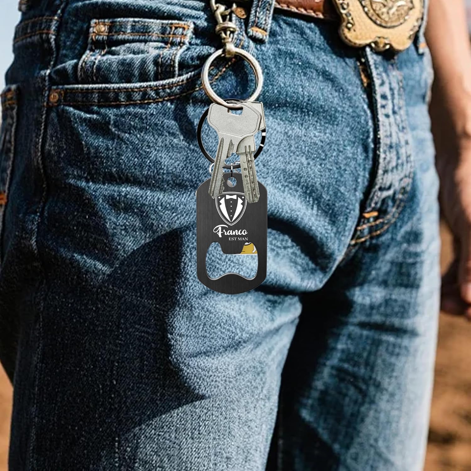 2 in 1 Personalized Bottle Openers Keychains,Pack 5-150 Bulk Custom Metal Keychain with Your Text/Logo/Pattern,Flat Beer Openers Multitools for Wedding Party Favor,Bar,Promotion Gift