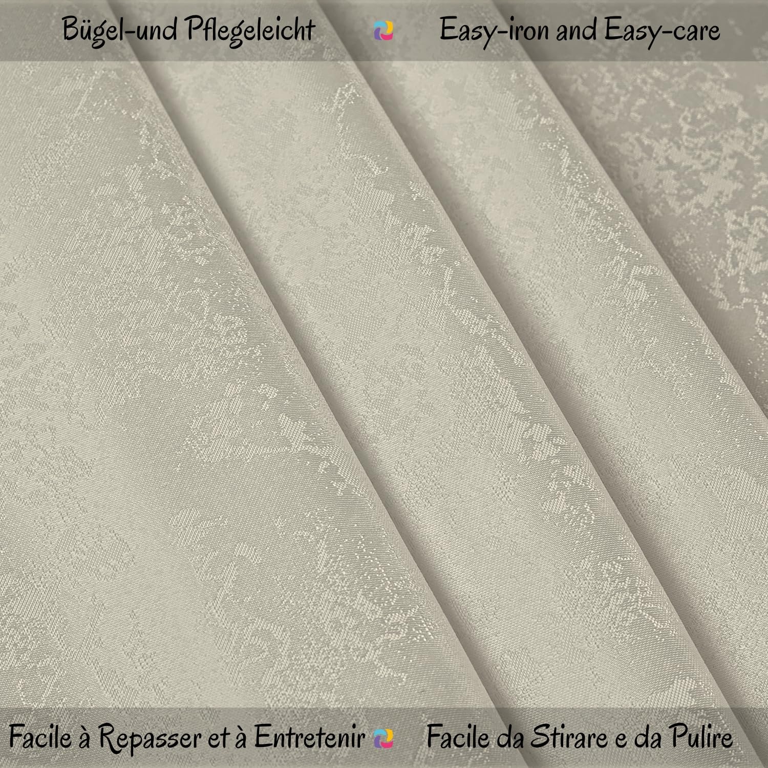 Tischdecke Grau 140x340 cm, Fleckabweisend mit Lotuseffekt Modern Doppelseitig Eleganter Marmor 100% Polyester, U4 Marmor 5297