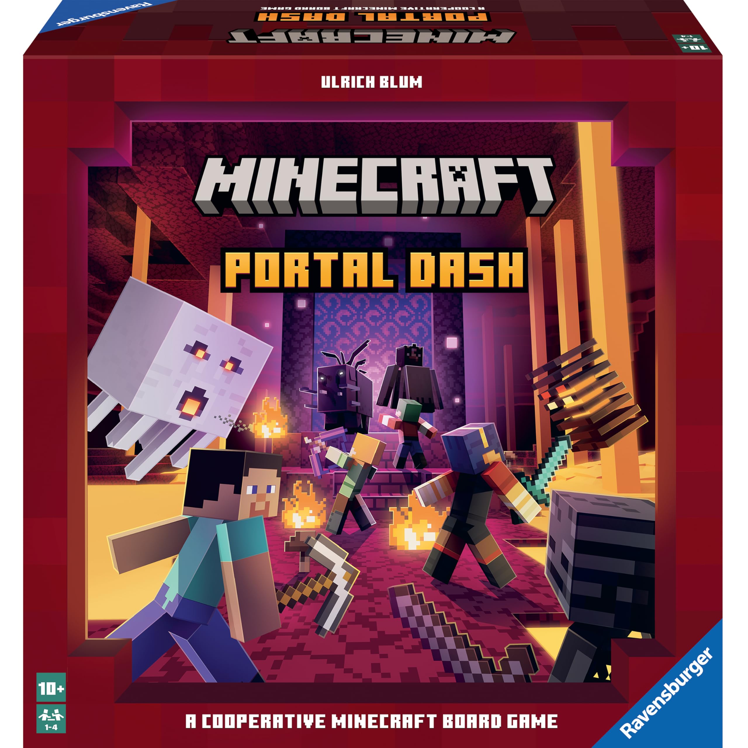 Ravensburger Jeu de Tableau de Bord Minecraft Portal pour 1 à 4 Joueurs – Adultes et Enfants à partir de 10 Ans – Stratégie immersive