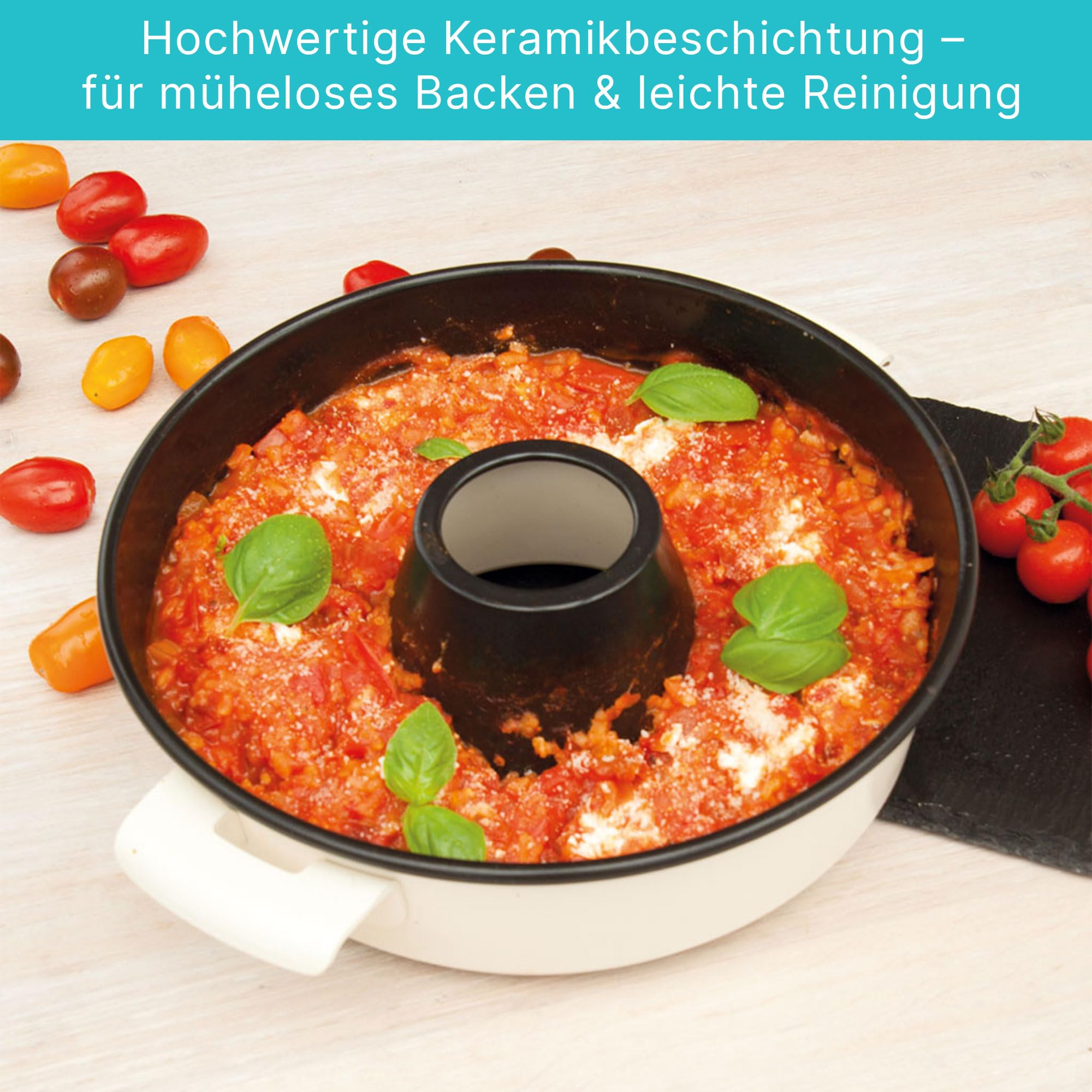 All Inclusive Set 7-teilig – Mobiler Campingbackofen mit Backgitter, Kochbuch & Küchenzubehör | Backofen für Gaskocher | Camping Zubehör für Wohnmobil & Vanlife