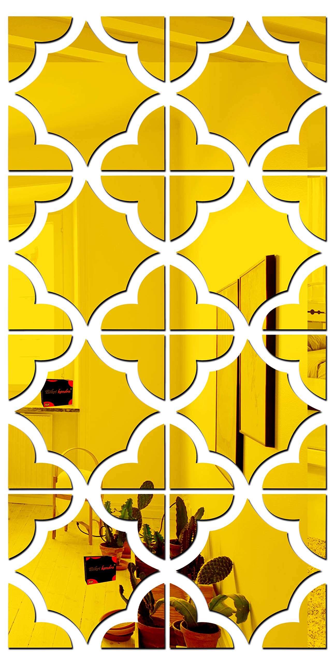 Bikri Kendra - 8 Lovely Pattern (Gold) 3D Acrylic Mirror Wall Sticker Mirror Stickers for Wall Mirror Stickers Acrylic Stickers Wall Stickers for Hall Room Bed Room Kitchen (B07WLS5XYX) Amazon Price History, Amazon Price Tracker