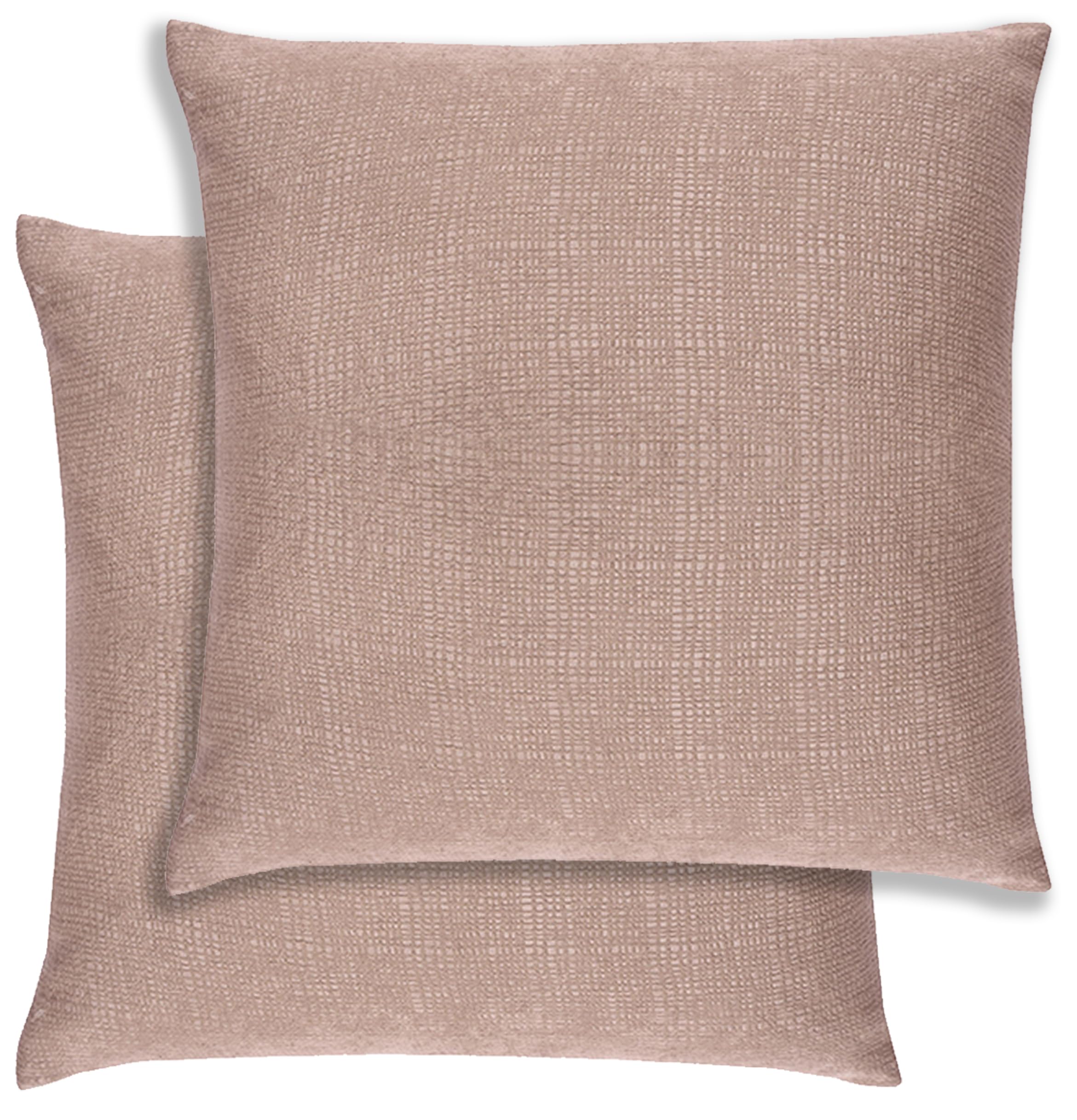 Enhanced Living Latte Pair Of Matrix Embossed Design Cushion Covers 43X43cm – Plain Textured Design With Piped Edge – Double-Sided, Zip Opening – Covers Only, No Inserts