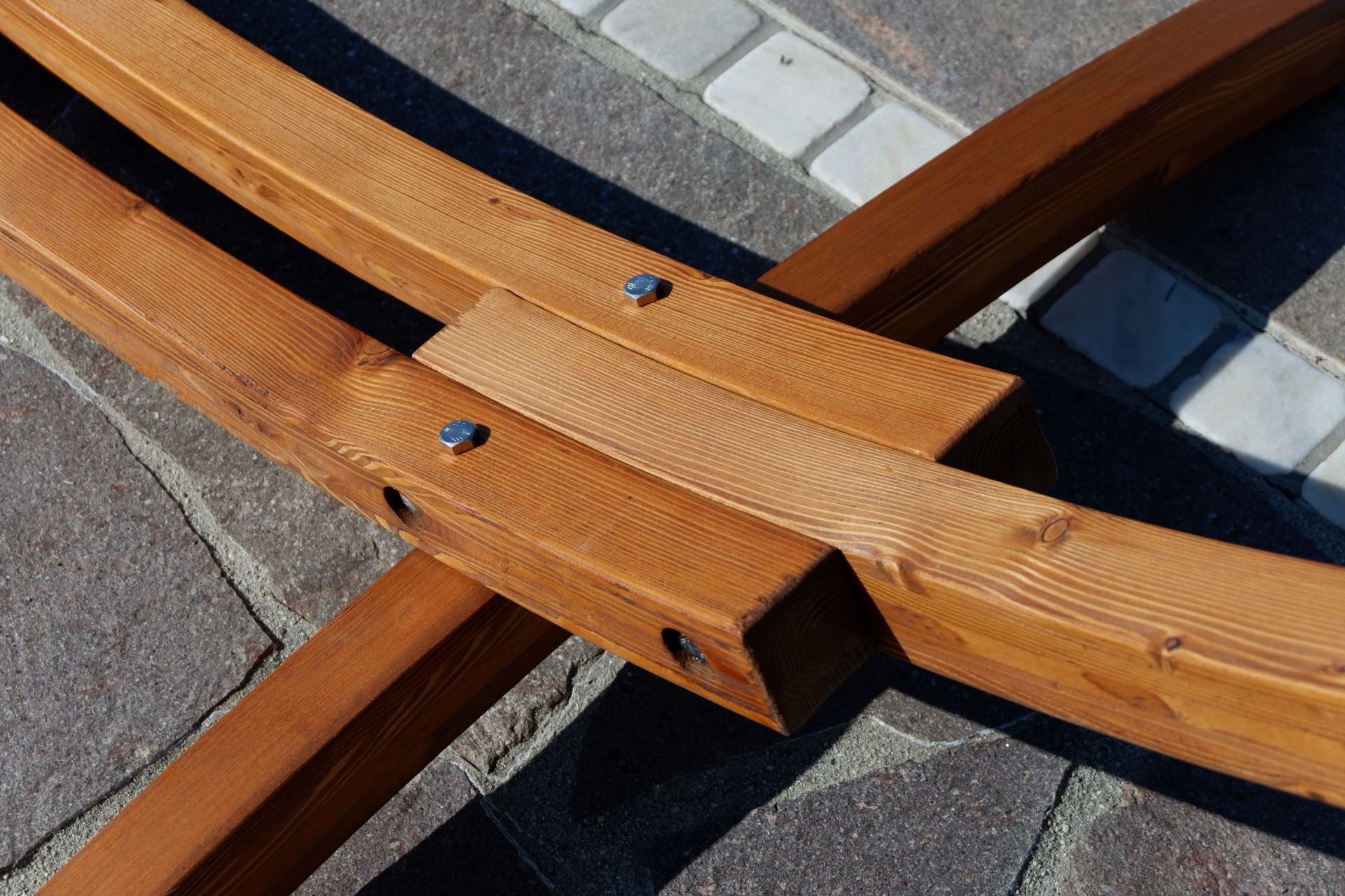 ALEOS. 320cm Hängemattengestell ARADOS Hängematte mit Gestell aus Holz Lärche mit Stabhängematte