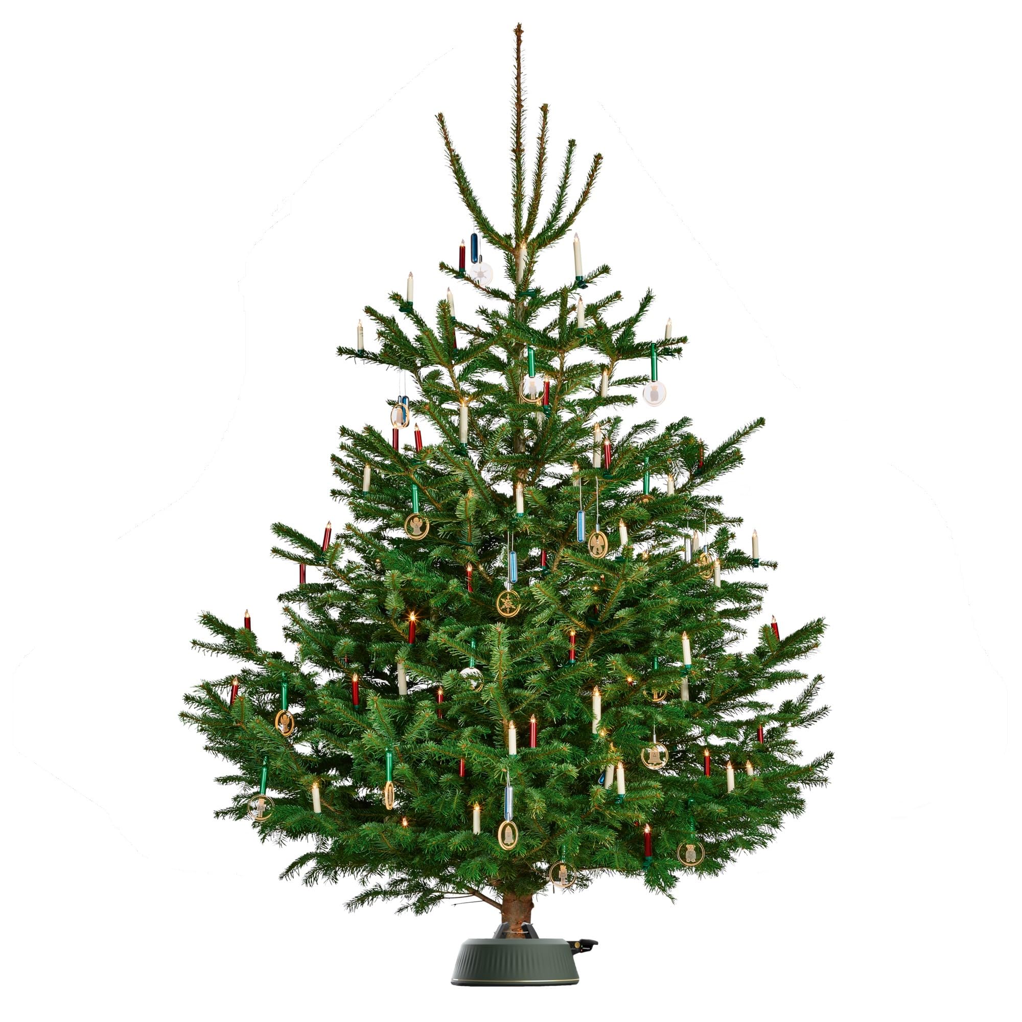 Krinner X-6 - Soporte para árbol de Navidad, color verde, operación de un solo cable, sostiene árboles navideños de hasta 6 pies, prensa de pie para una fácil instalación, tanque de agua con indicador
