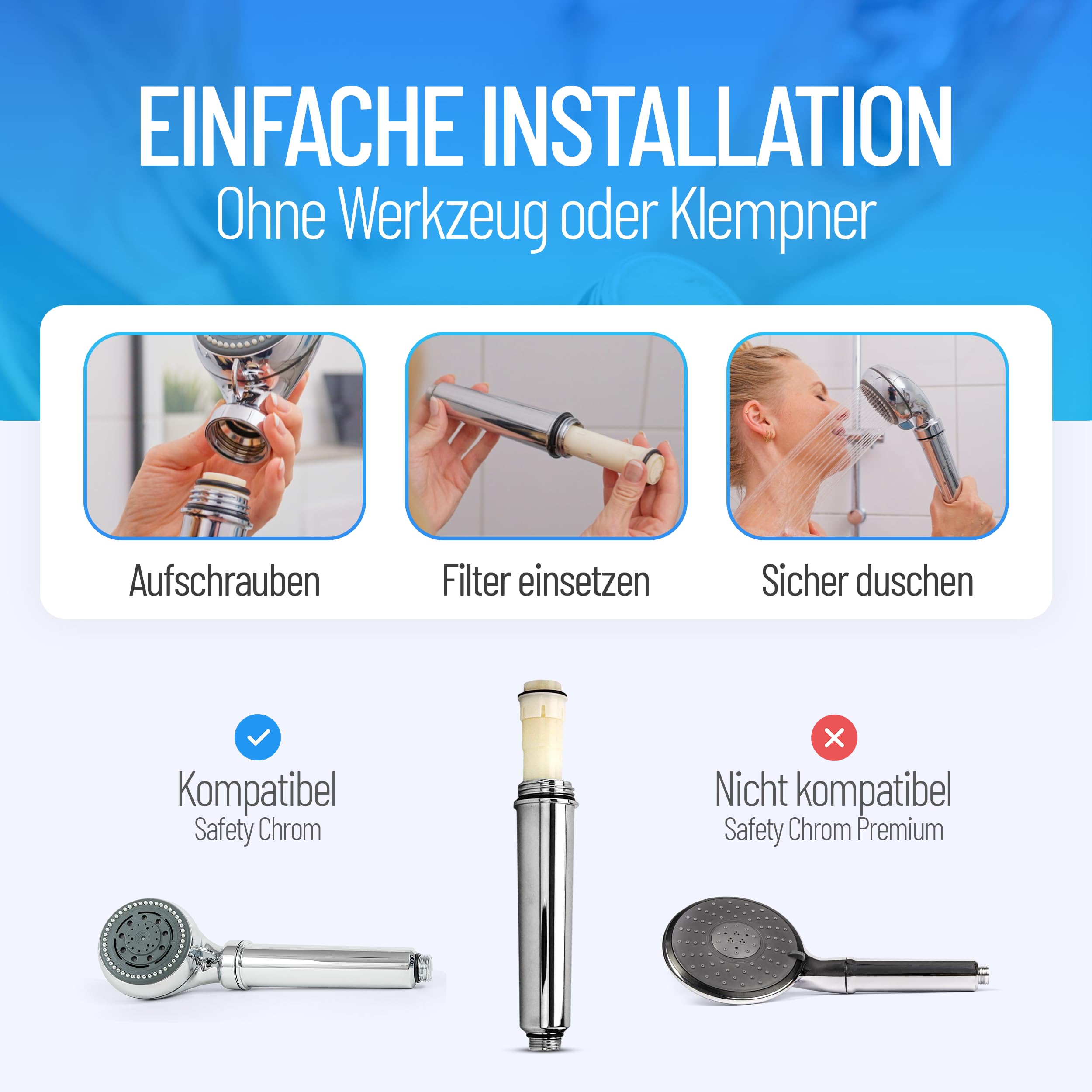 Legionellenfilter | zertifizierter Ersatzfilter für SAFETY CHROM | filtert Legionellen zuverlässig | aus der Medizintechnik