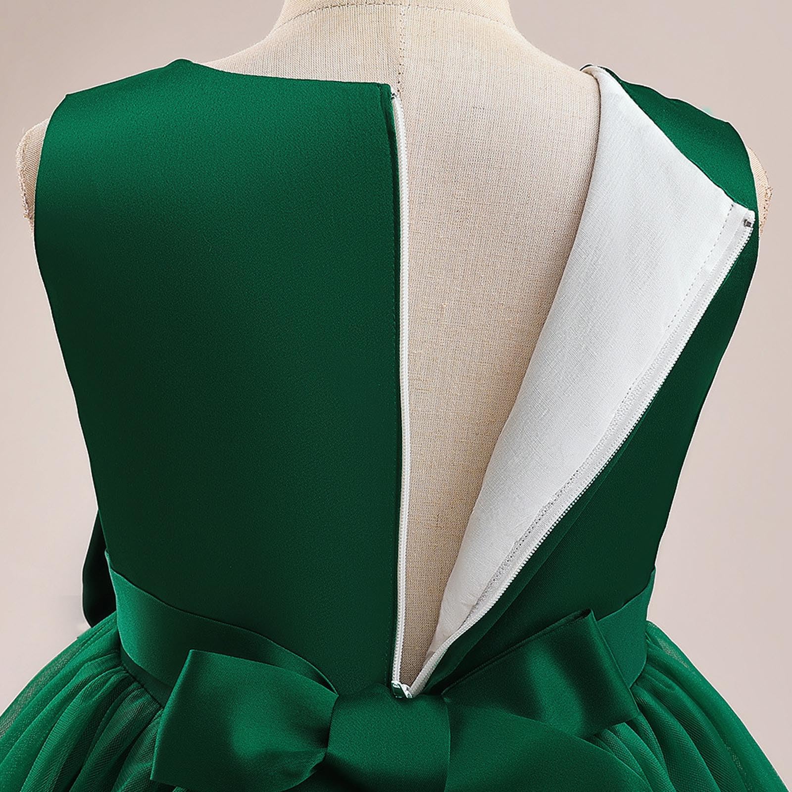 Genérico 2027-Vestido Infantil Lentejuelas Flores Tul Gasa Encaje Princesa Elegante Cómodo Niña Ocasión Especial Cumpleaños Bodas