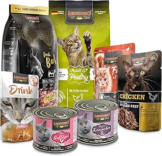 LEONARDO Cat Food Get to Know Pack, 2 Types of Dry Food and 5 Varieties of Wet Food for Cats, No Additives, for All Breeds, Made in Germany product image