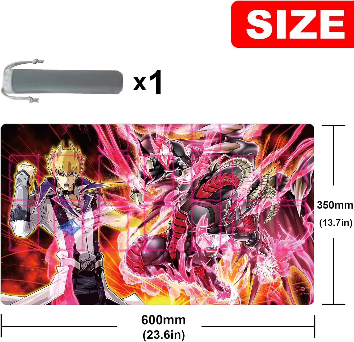 ygo playmat Gaming Competition Pad Mat Card Binder Deck 23.6x13.7in