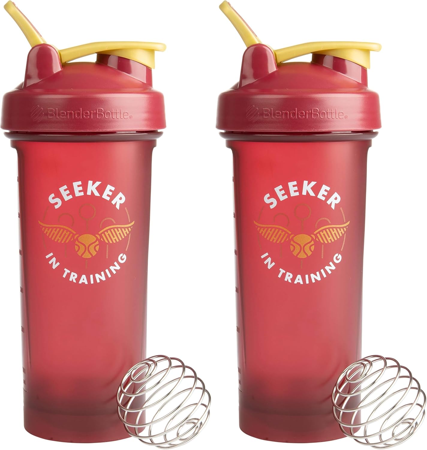 Harry Potter BlenderBottle Shaker Bottle, 28 oz - Seeker in Training - BlenderBall Wisk Mixer Ball - Blend Protein Powder, Sport Drinks, Shakes, Smoothies & More (Pack of 2)