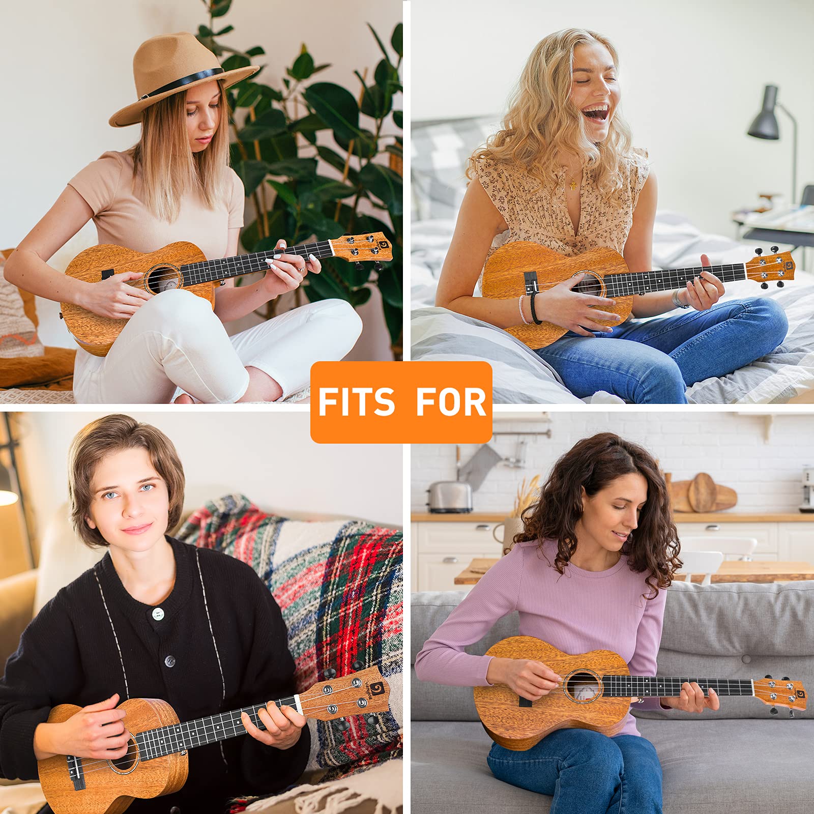 Ukulele Tenore Vangoa 26 Pollici In Mogano | Set Completo Per Principianti Con Custodia, Accordatore E Accessori - Foto 3