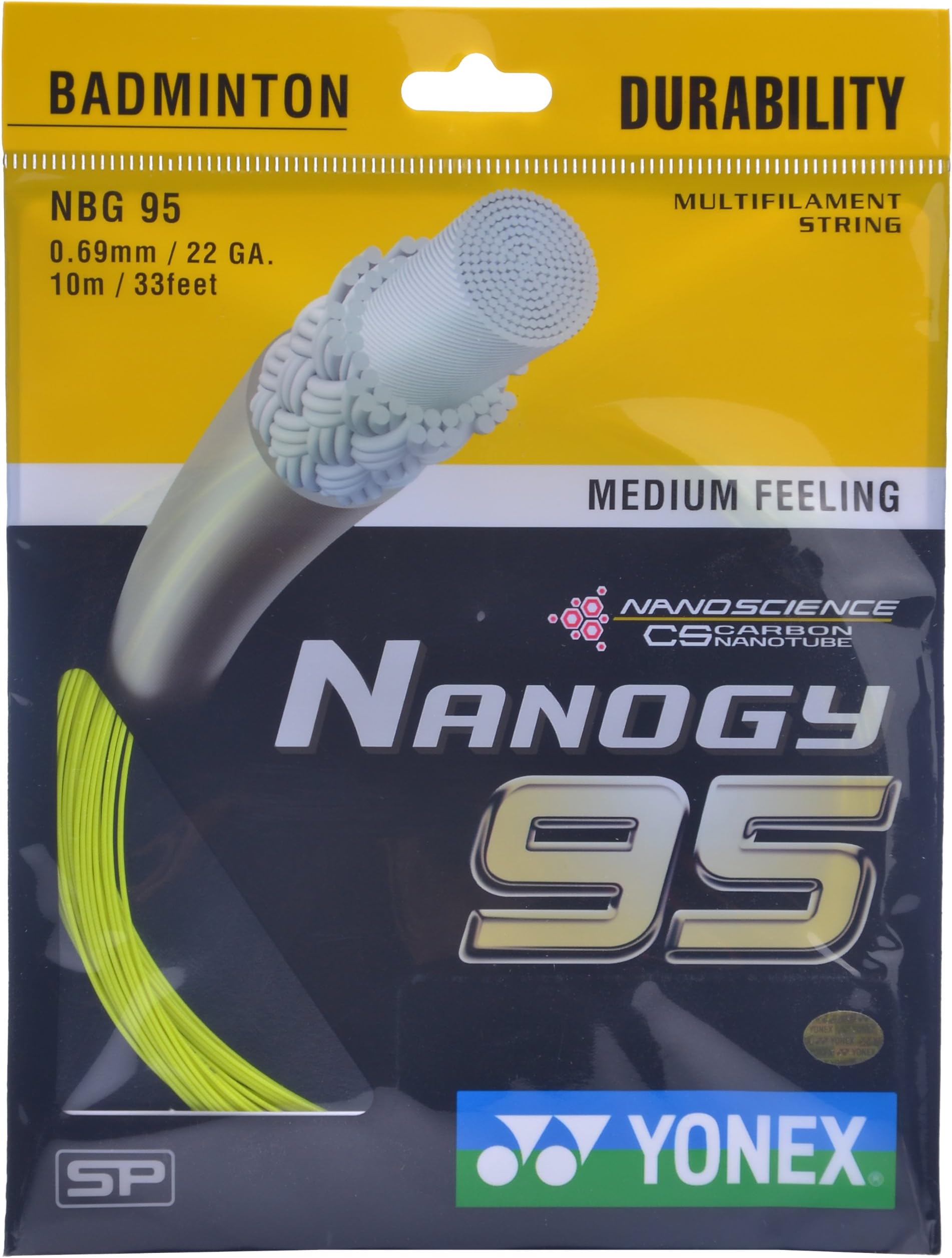 Yonex Nanogy 95 Badminton Strings, 0.69mm