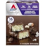 Endulge Chocolate Coconut Flavored Bar, Low Sugar Treat, High in Fiber, 16 Count