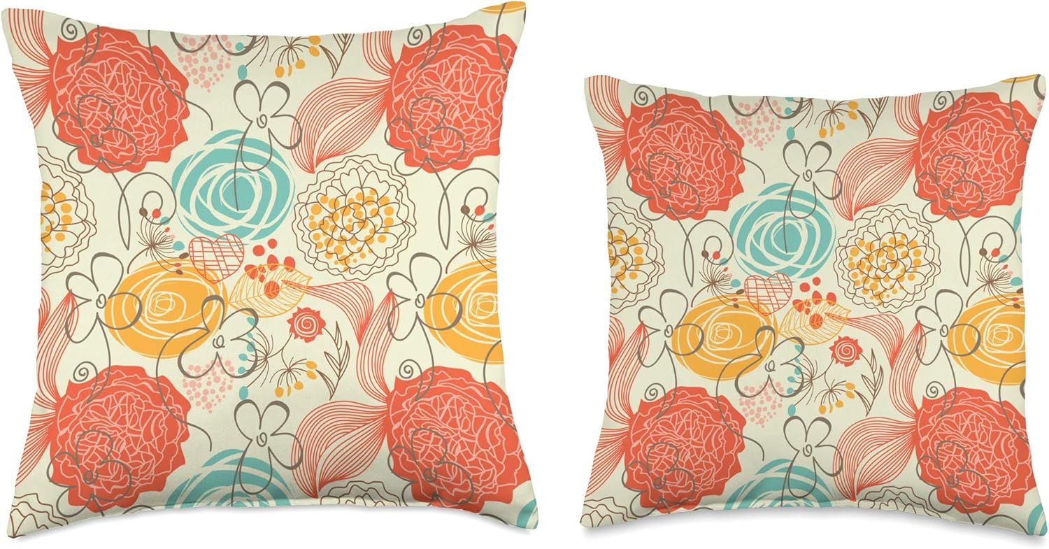 Pioneer Country Farm For Woman Vintage Turquoise Floral Throw Pillow
