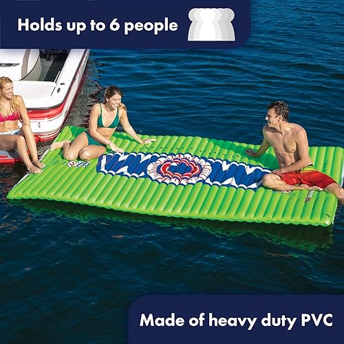 Miniatura 3 de WOW World of Watersports pasarela flotante inflable para agua, 10 x 6 pies, de 1 a 6 personas